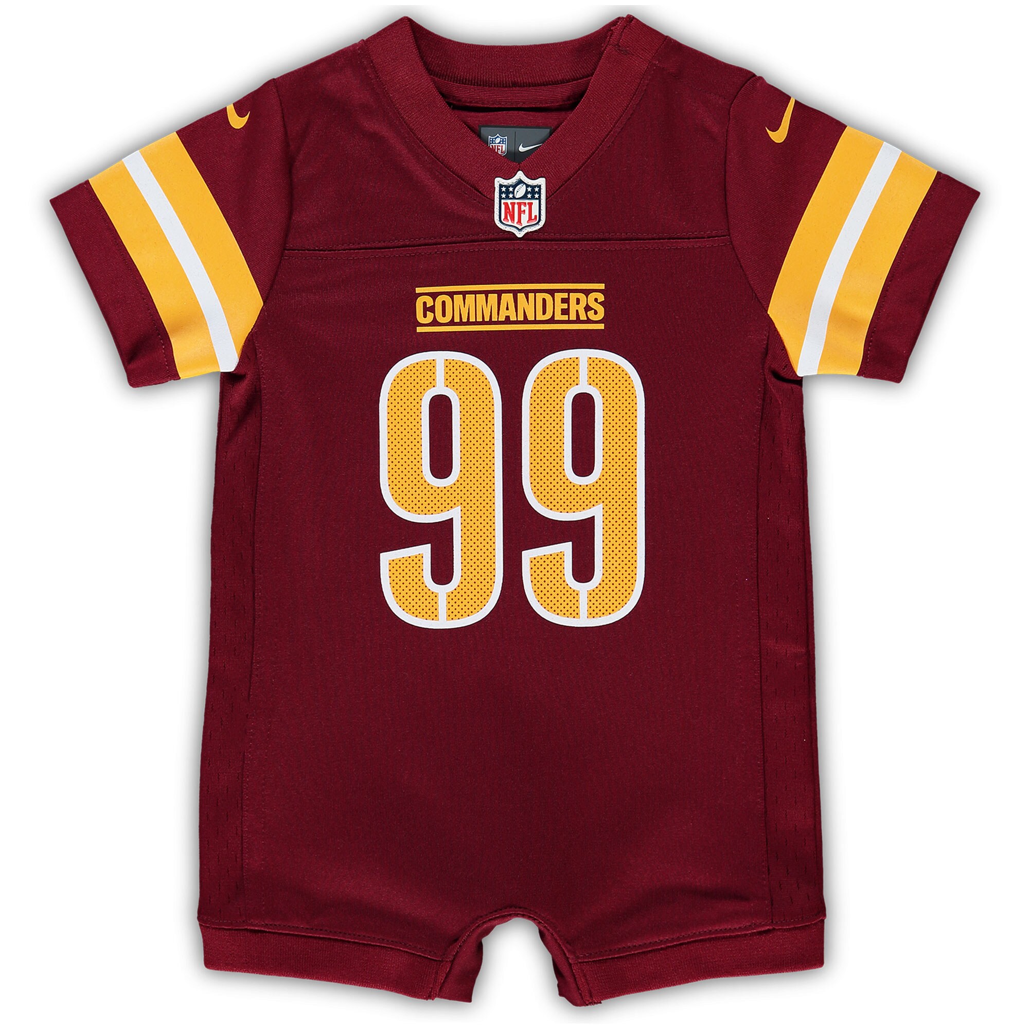 Chase Young Washington Commanders Nike Newborn & Infant Game Romper Jersey – Burgundy Clowdercats