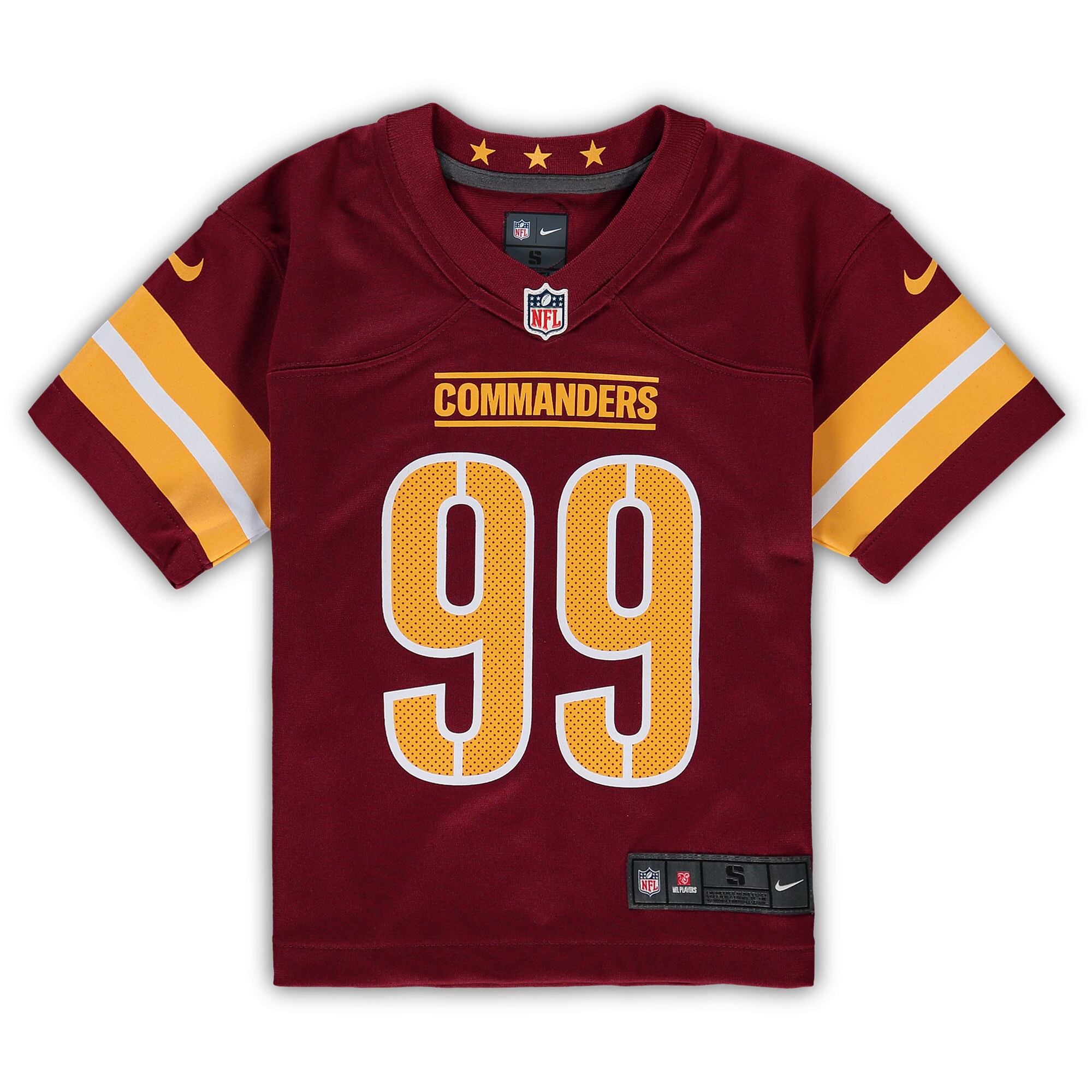 Chase Young Washington Commanders Nike Preschool Game Jersey – Burgundy Clowdercats