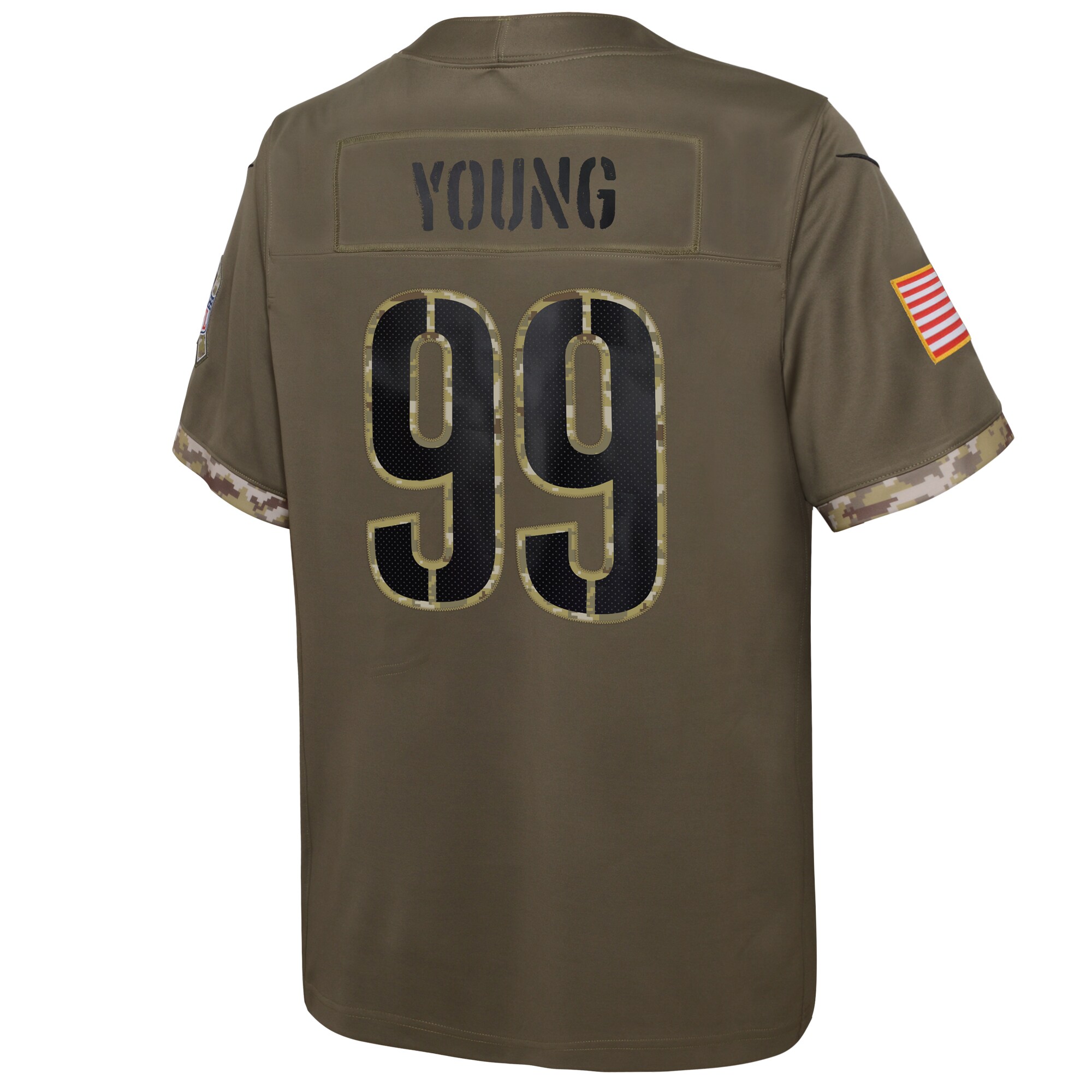 Chase Young Washington Commanders Nike Youth Salute To Service Player Limited Jersey – Olive Clowdercats