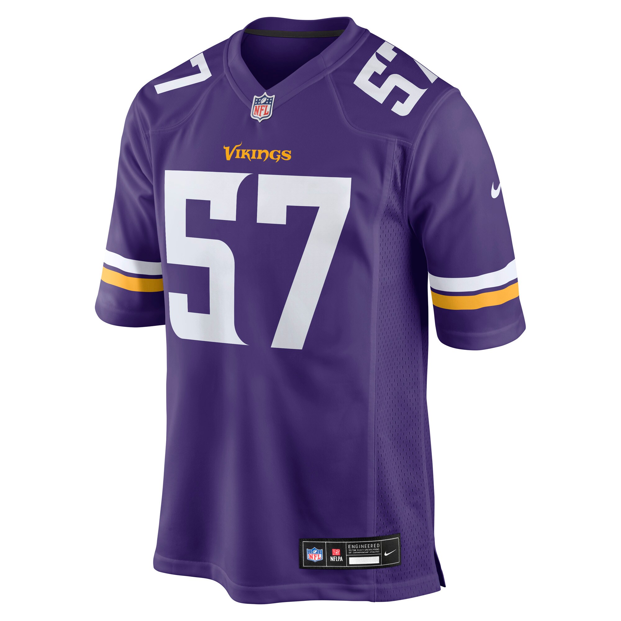 Chaz Chambliss Minnesota Vikings Nike Team Game Jersey – Purple Clowdercats