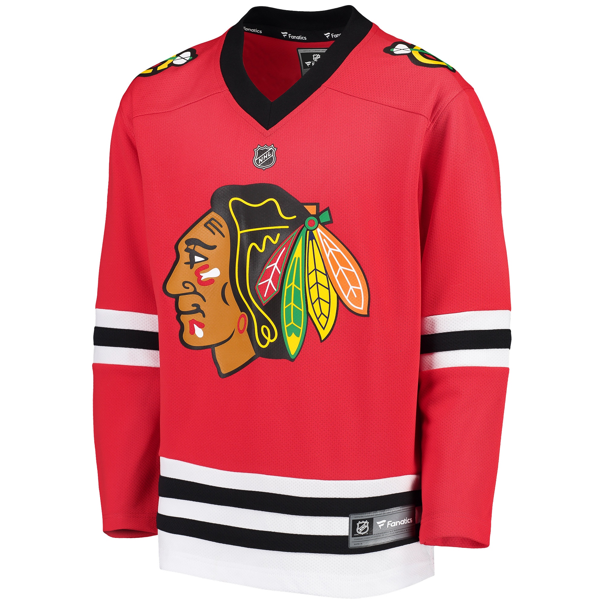 Chicago Blackhawks Fanatics Youth Home Replica Blank Jersey – Red Clowdercats