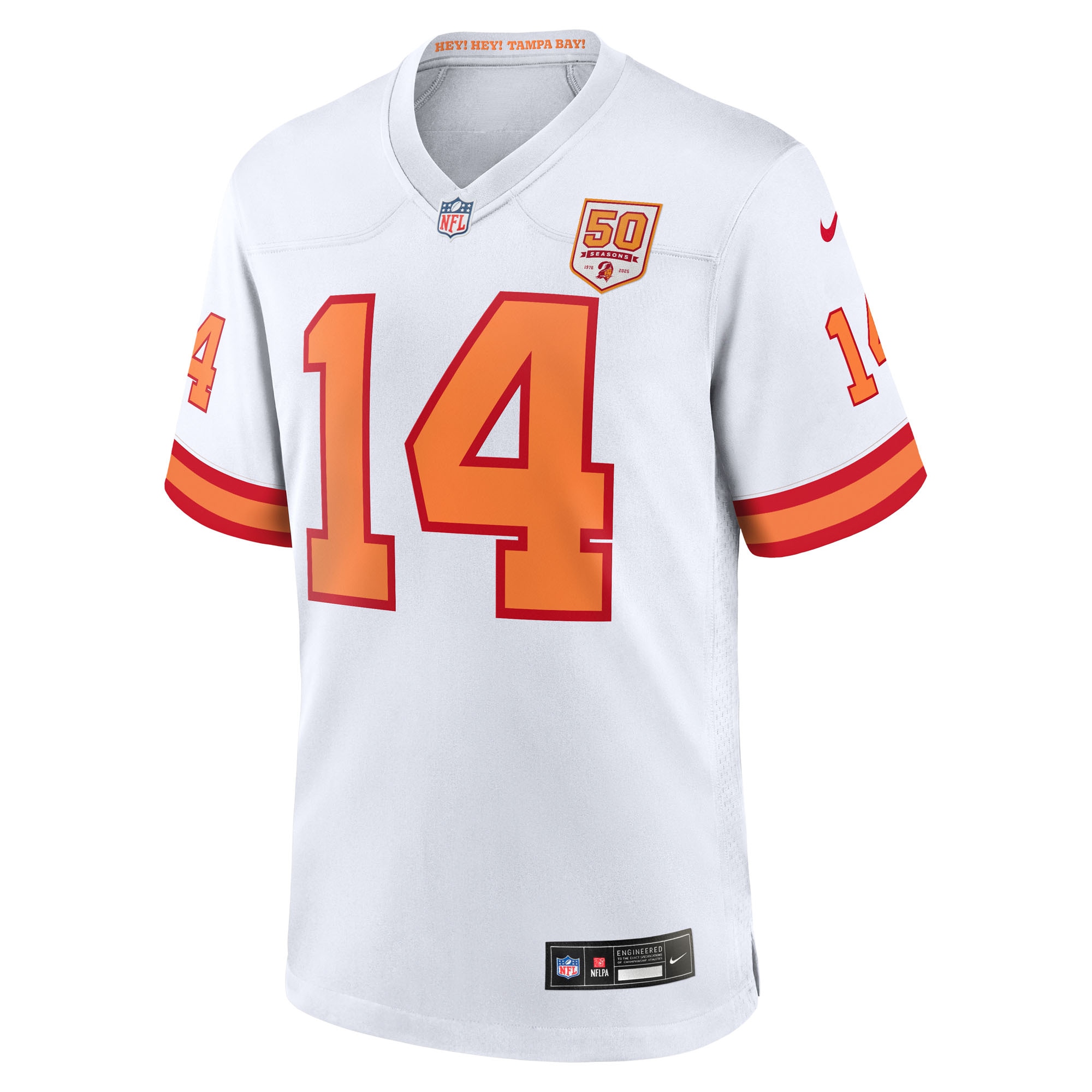 Chris Godwin Jr. ’76 Tampa Bay Buccaneers Nike 50th Season Game Jersey – White Clowdercats