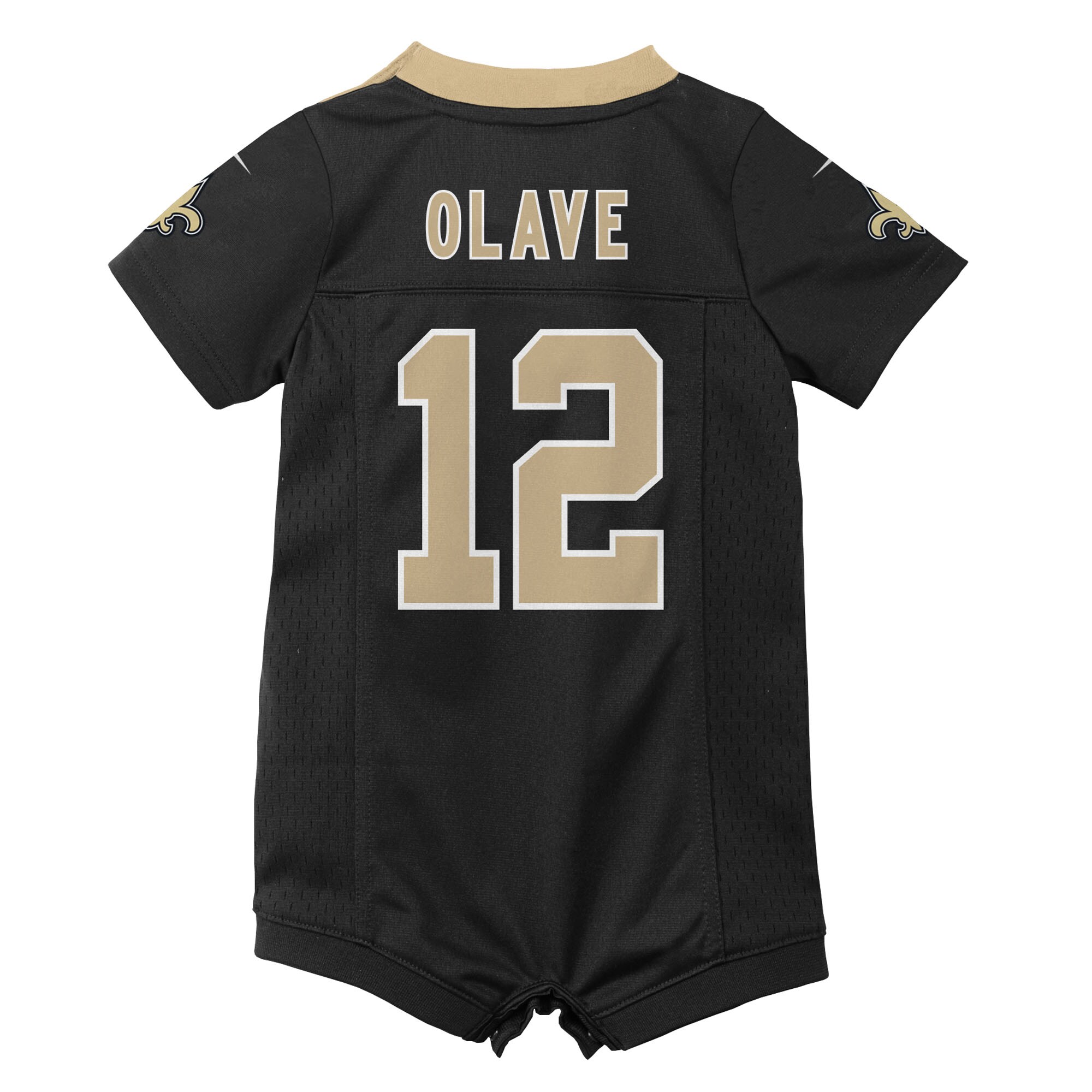 Chris Olave New Orleans Saints Nike Newborn & Infant Game Romper Jersey – Black Clowdercats