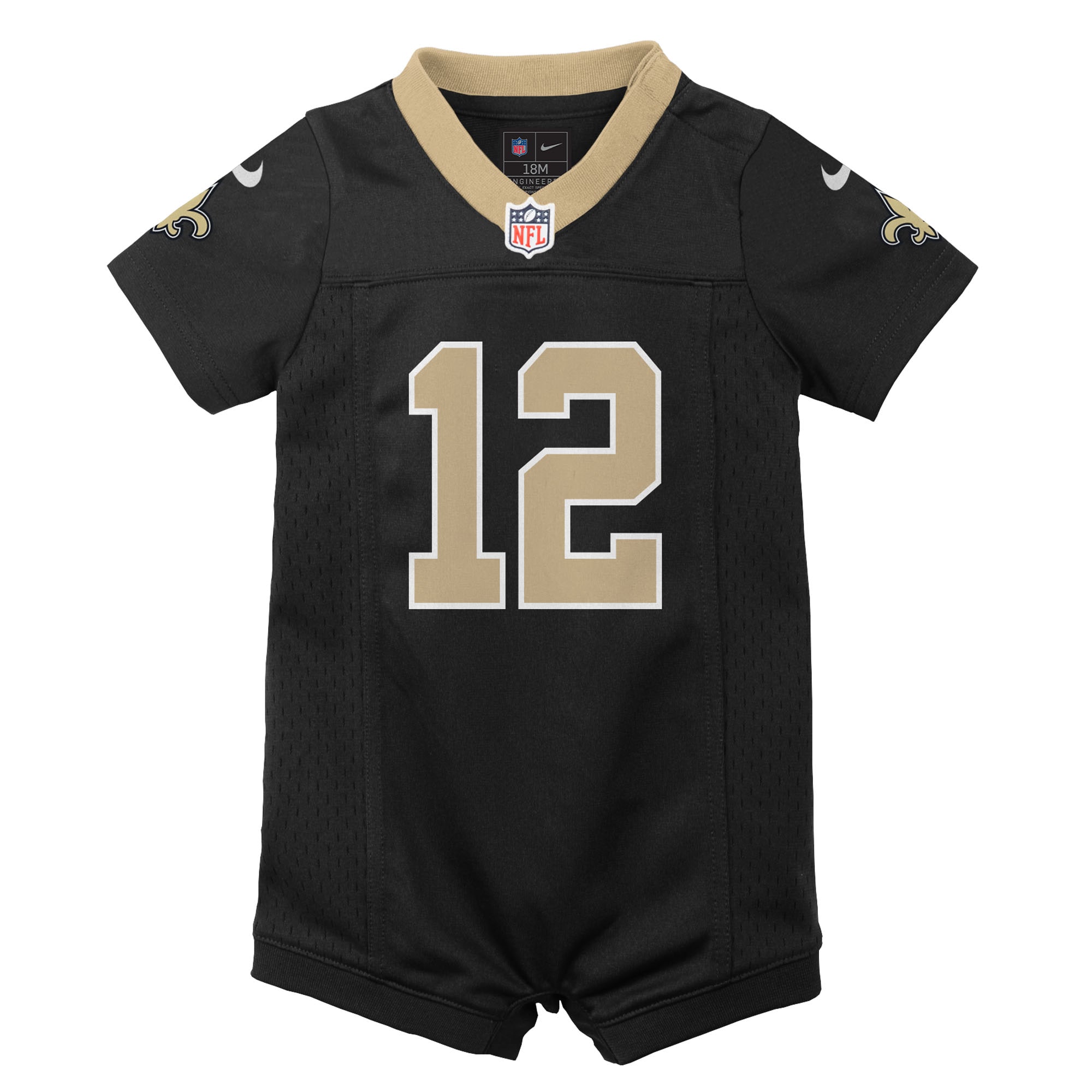 Chris Olave New Orleans Saints Nike Newborn & Infant Game Romper Jersey – Black Clowdercats