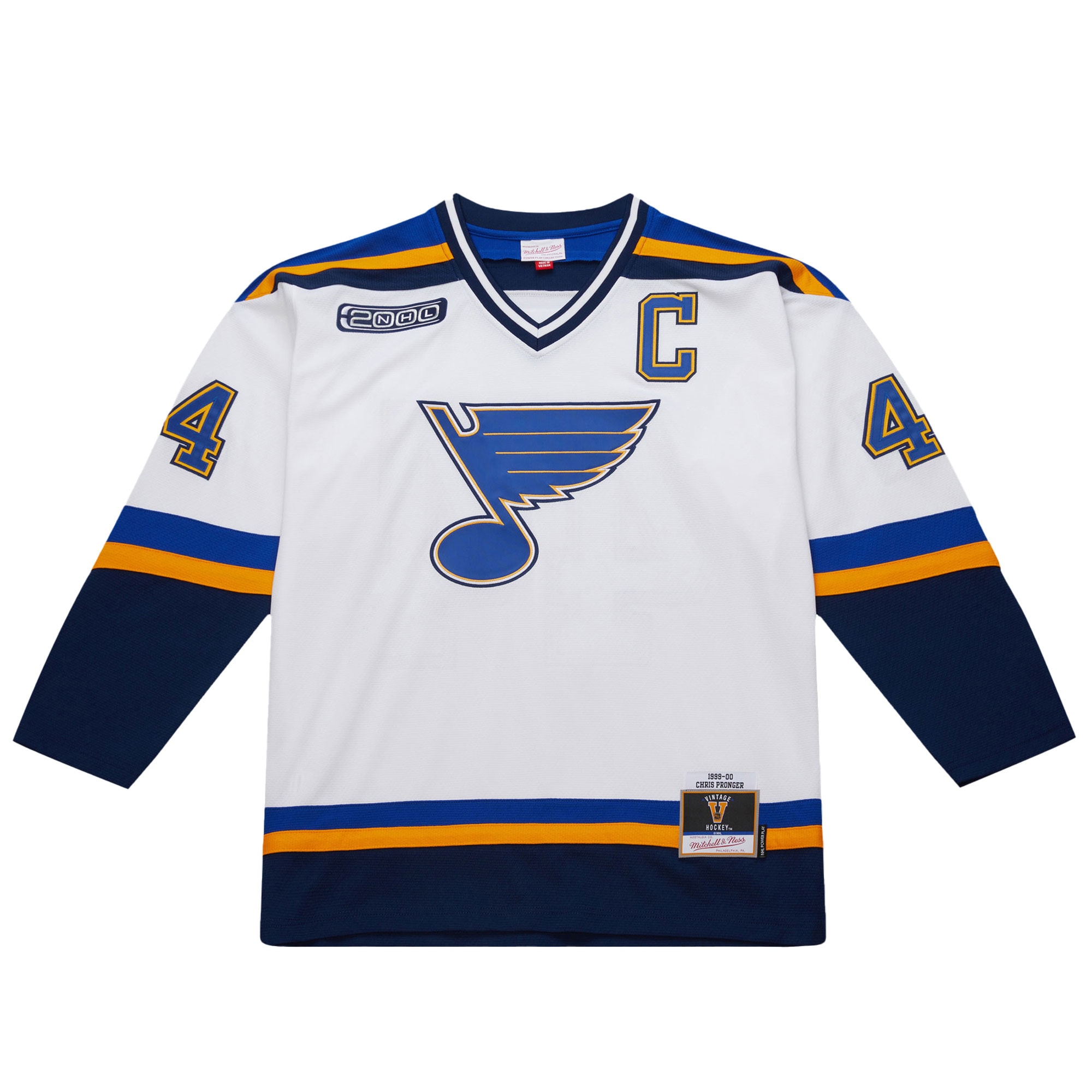 Chris Pronger St. Louis Blues 1999-00 Power Play Jersey – White Clowdercats