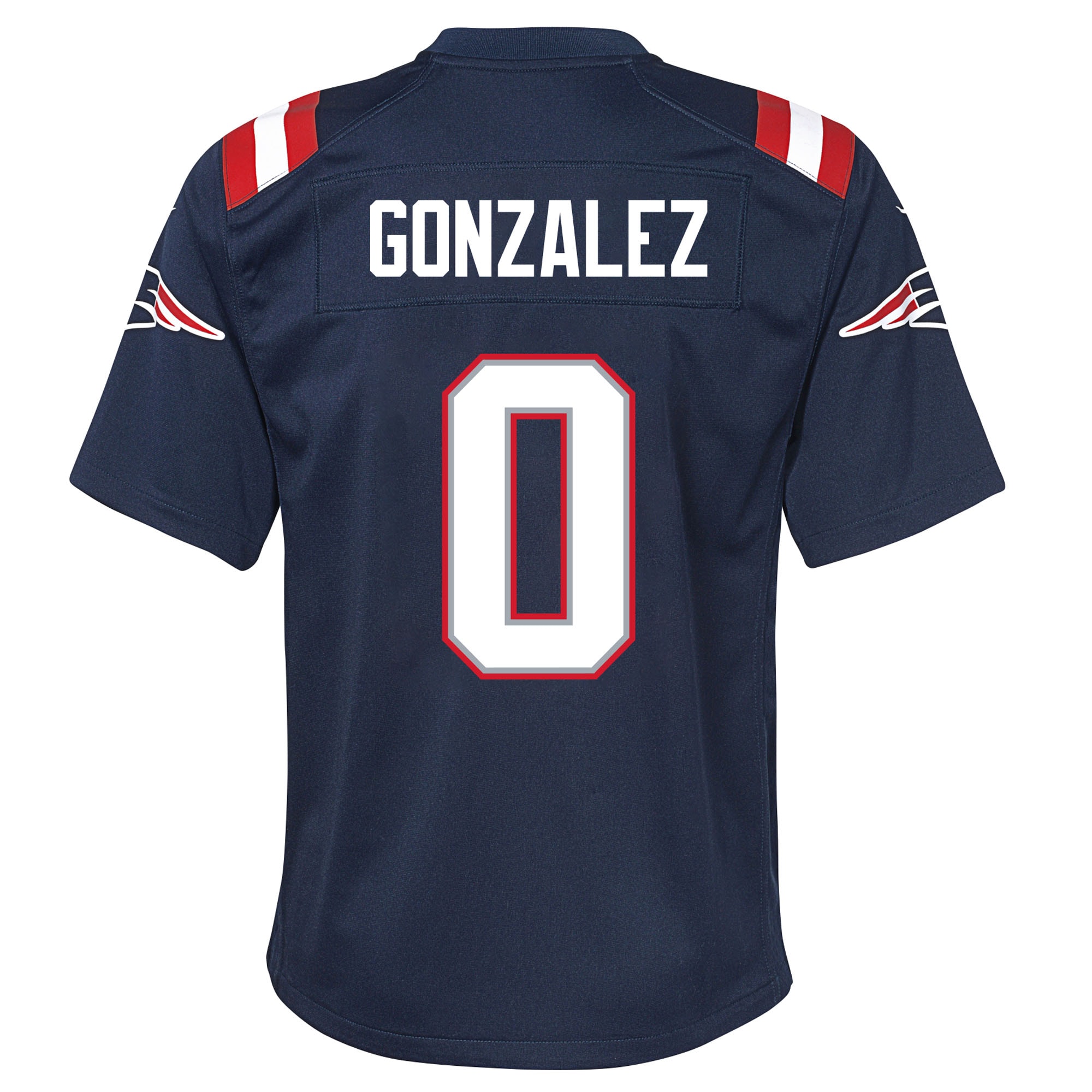 Christian Gonzalez New England Patriots Nike Youth Game Jersey – Navy Clowdercats