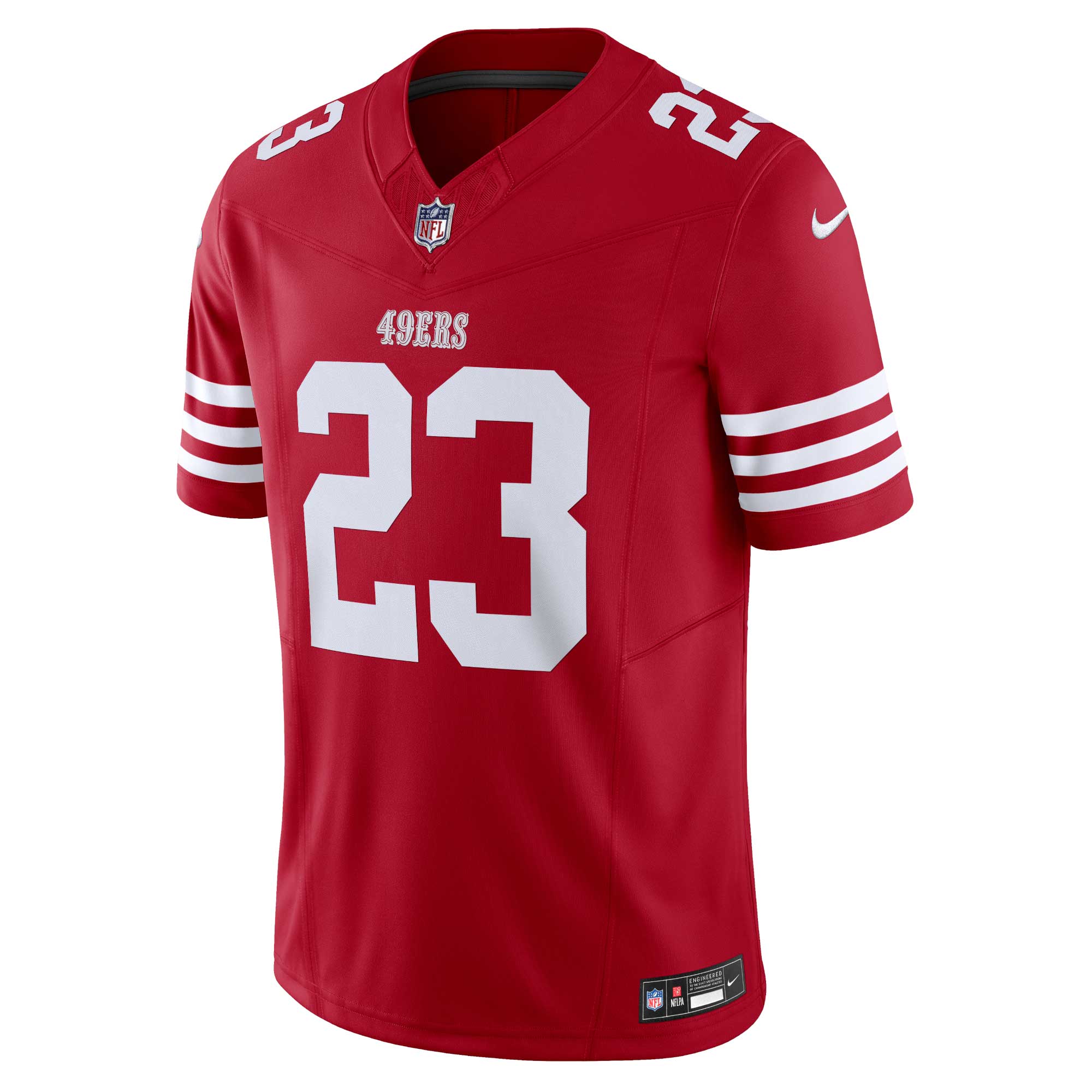Christian McCaffrey San Francisco 49ers Nike Vapor F.U.S.E. Limited Jersey – Scarlet Clowdercats