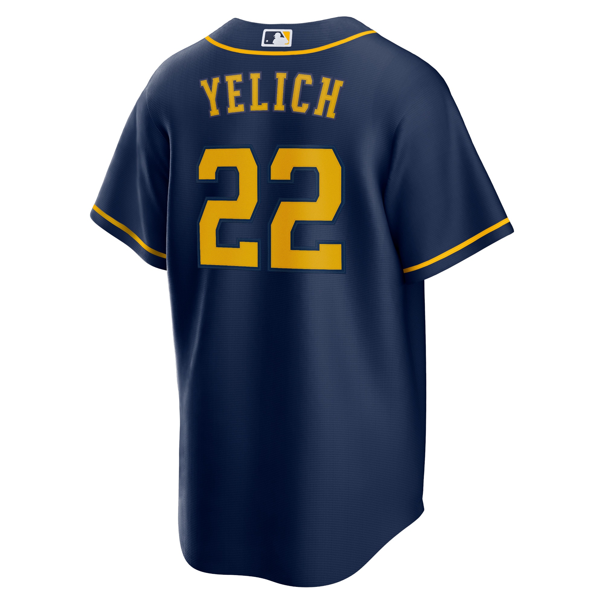 Christian Yelich Milwaukee Brewers Nike Alternate 2 Replica Jersey – Navy