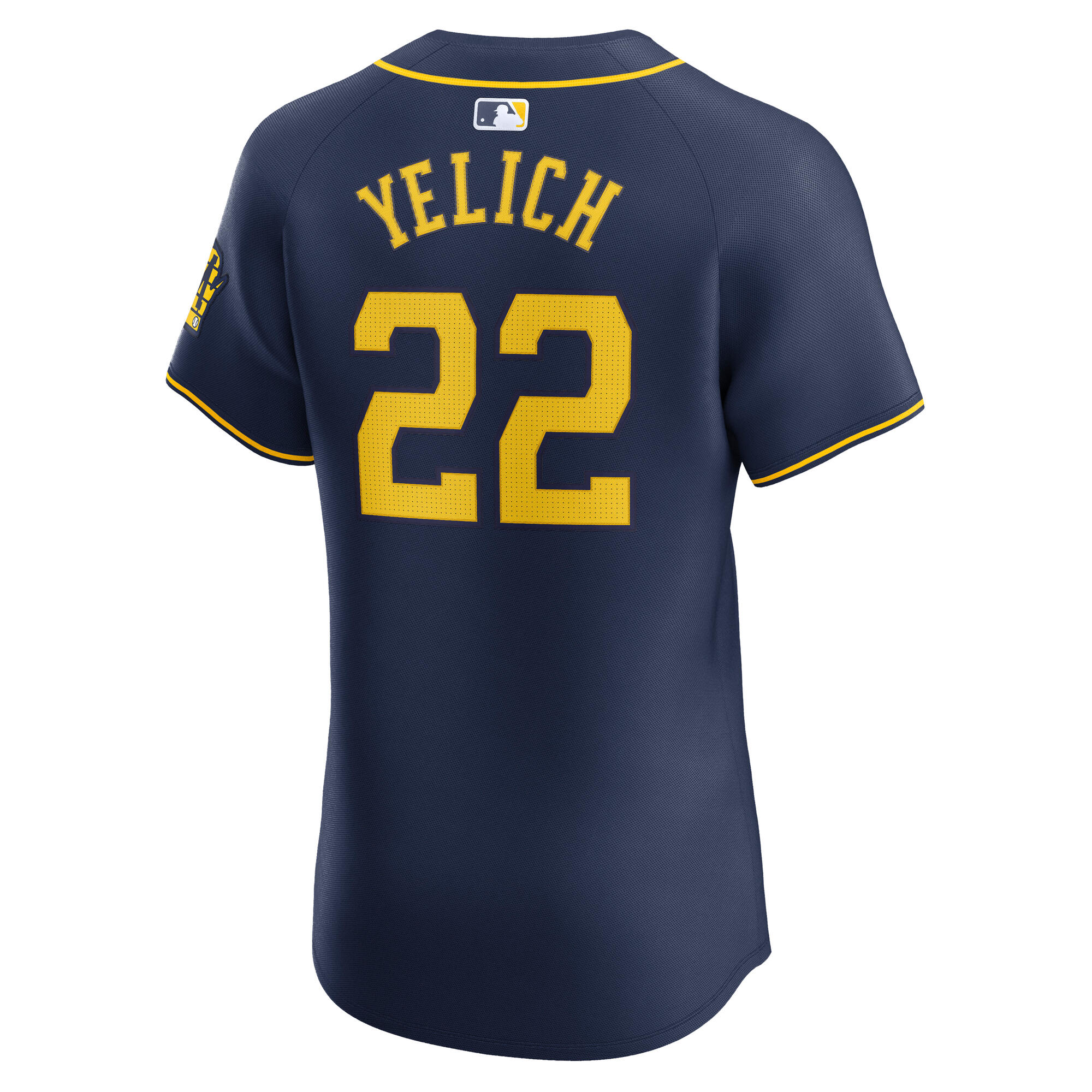 Christian Yelich Milwaukee Brewers Nike Alternate Home Elite Player Jersey – Navy