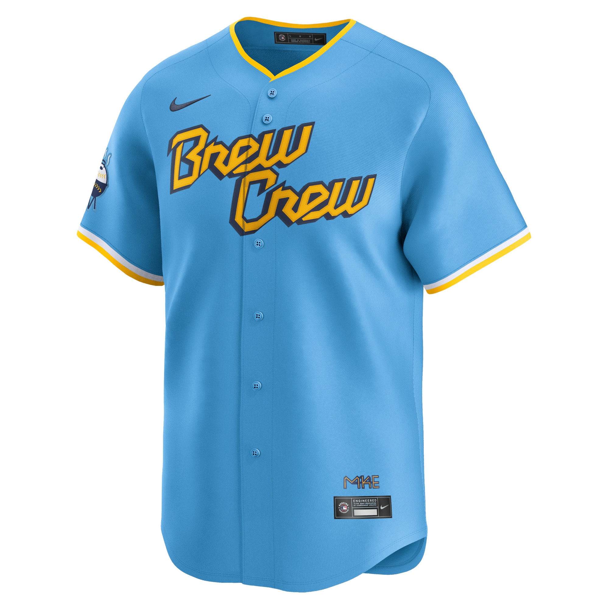 Christian Yelich Milwaukee Brewers Nike City Connect Limited Player Jersey – Powder Blue