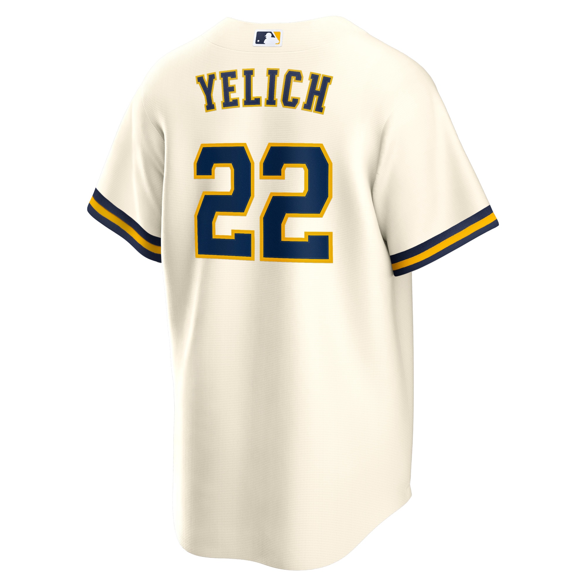 Christian Yelich Milwaukee Brewers Nike Home Replica Player Jersey – Cream
