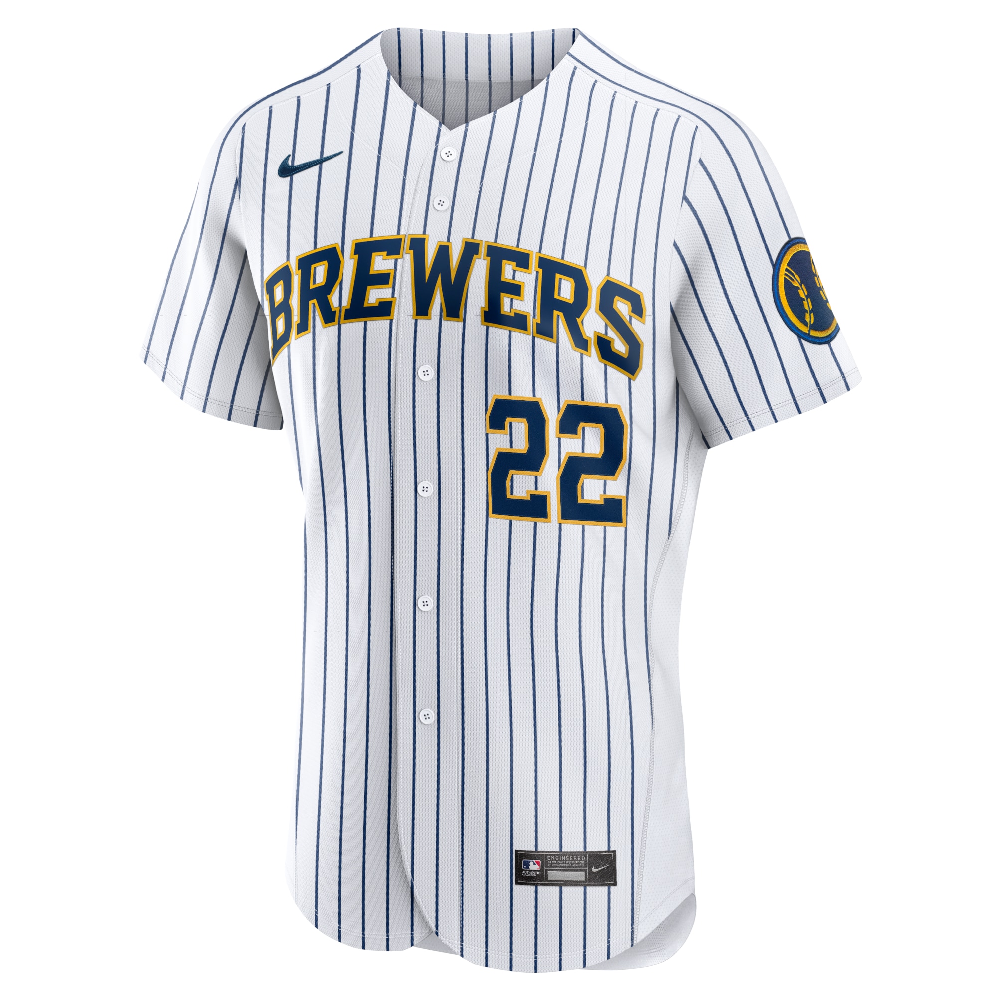 Christian Yelich Milwaukee Brewers Nike Team Alternate Authentic Player Jersey – White