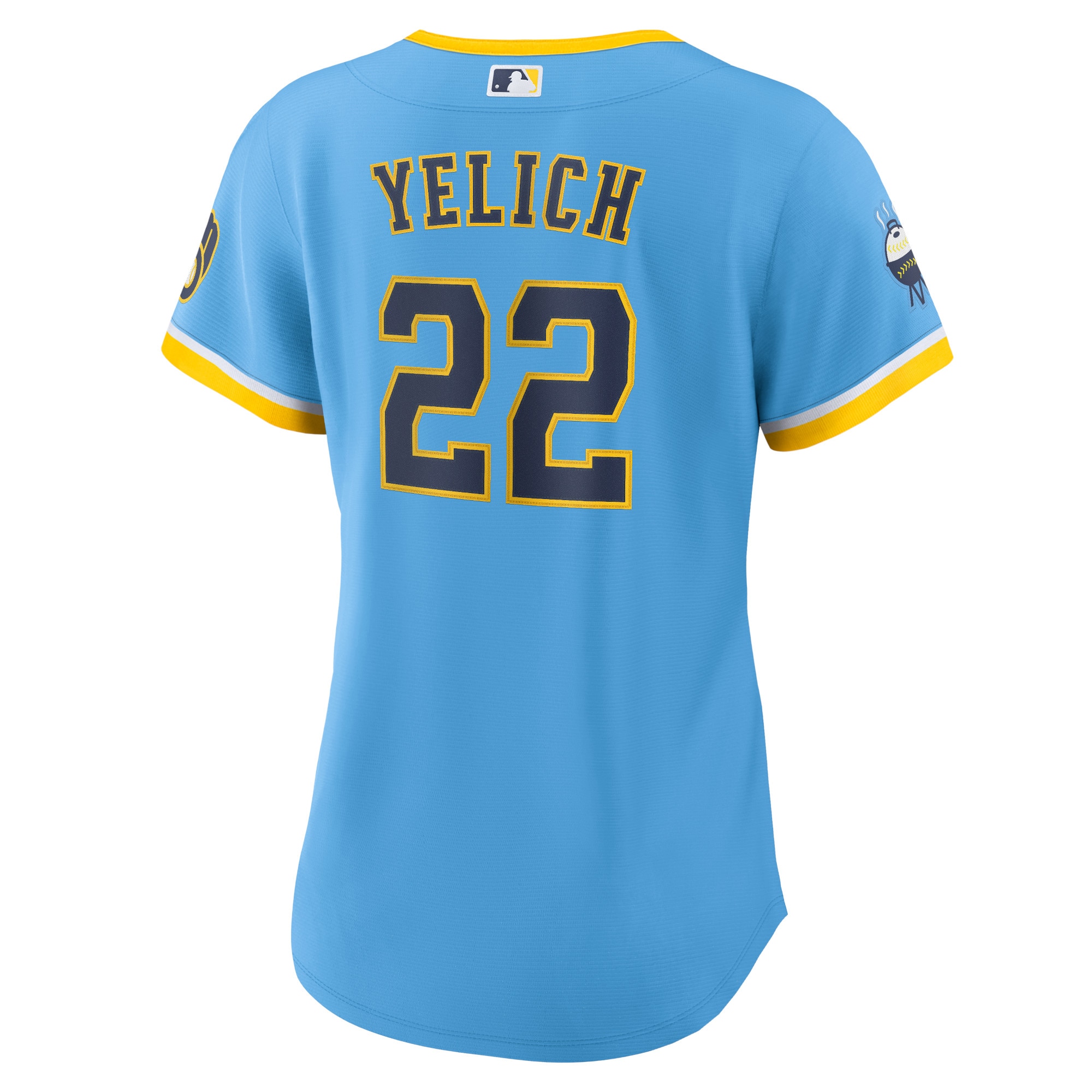 Christian Yelich Milwaukee Brewers Nike Women’s City Connect Replica Player Jersey – Powder Blue