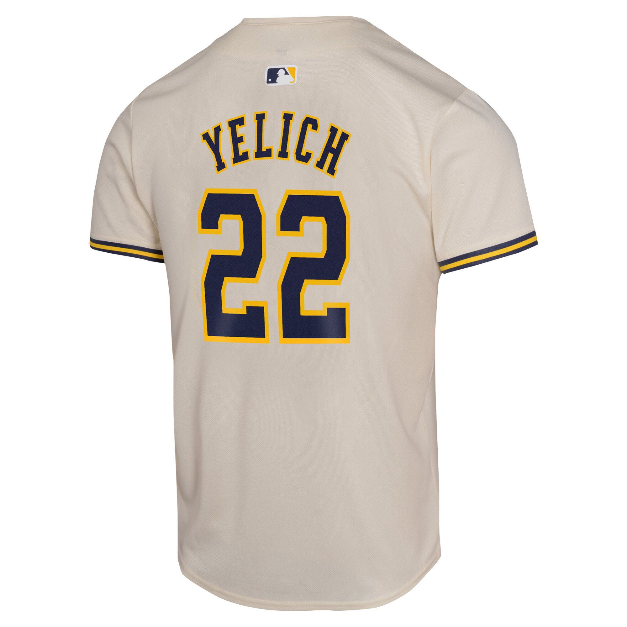 Christian Yelich Milwaukee Brewers Nike Youth Home Game Player Jersey – Cream