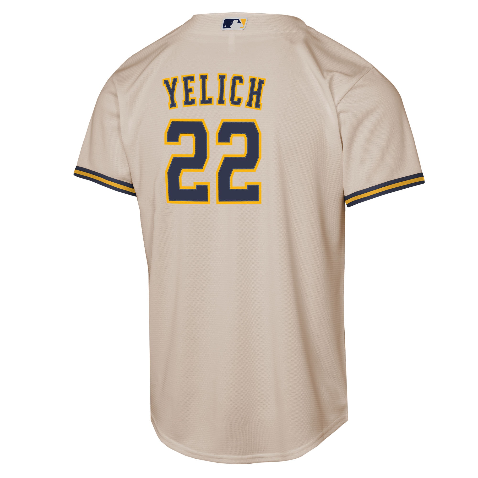 Christian Yelich Milwaukee Brewers Nike Youth Home Replica Player Jersey – Cream