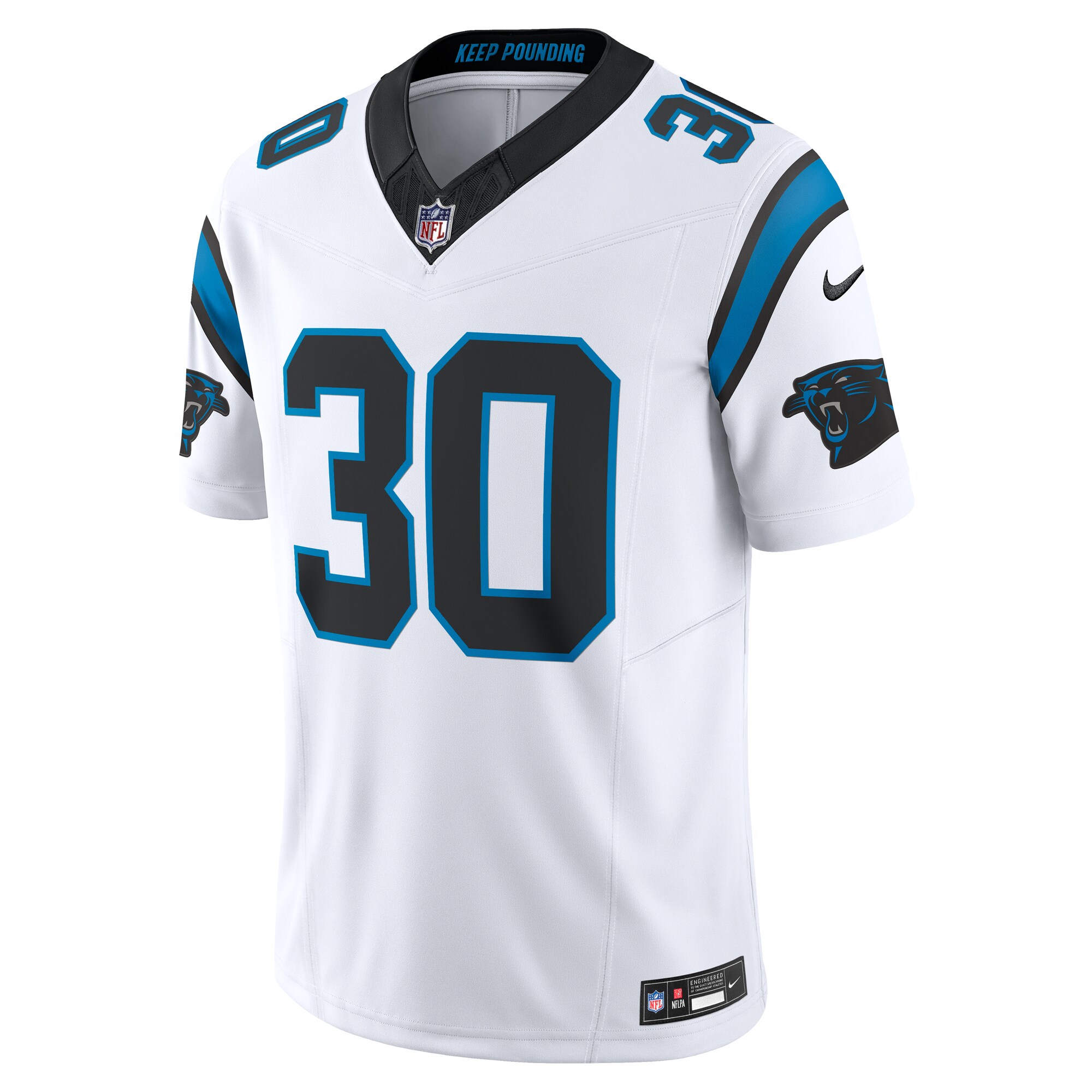 Chuba Hubbard Carolina Panthers Nike Vapor F.U.S.E. Limited Jersey – White Clowdercats