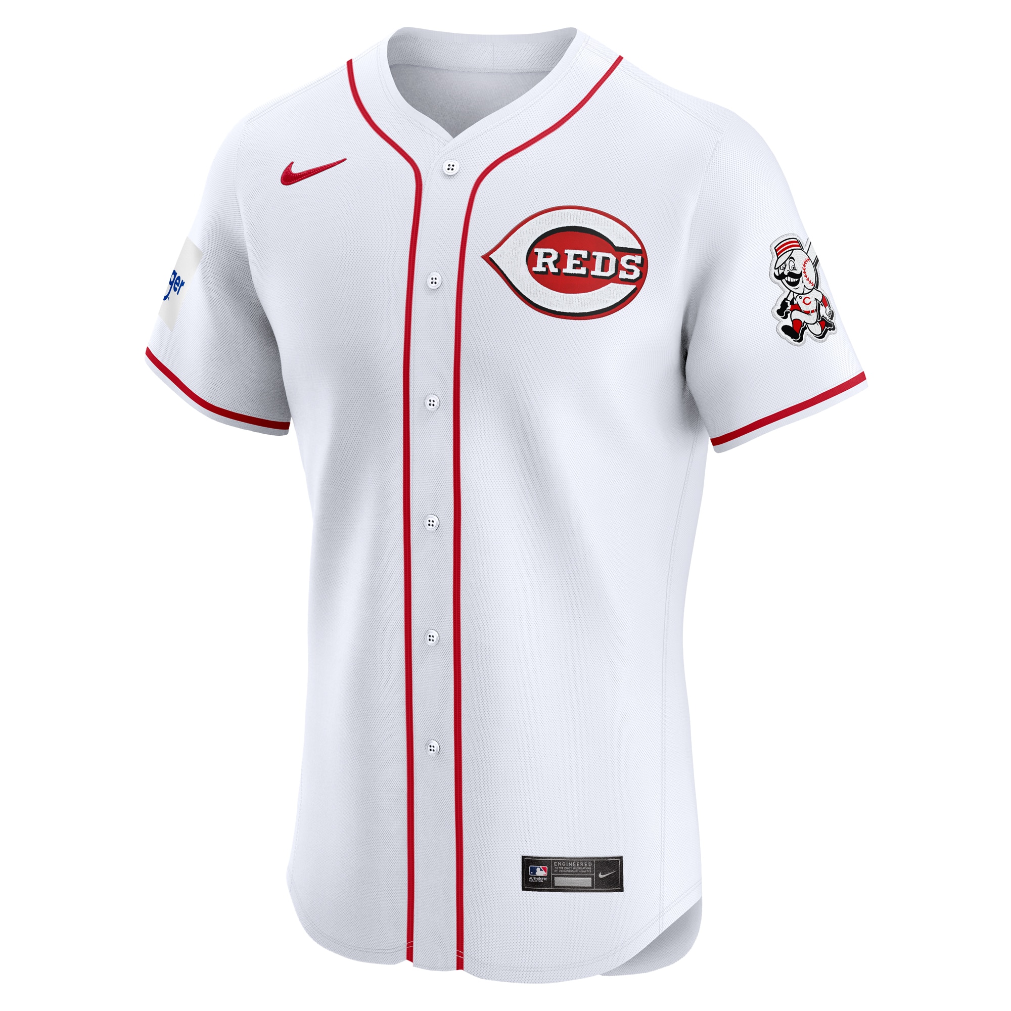 Cincinnati Reds Nike Home Elite Patch Jersey – White