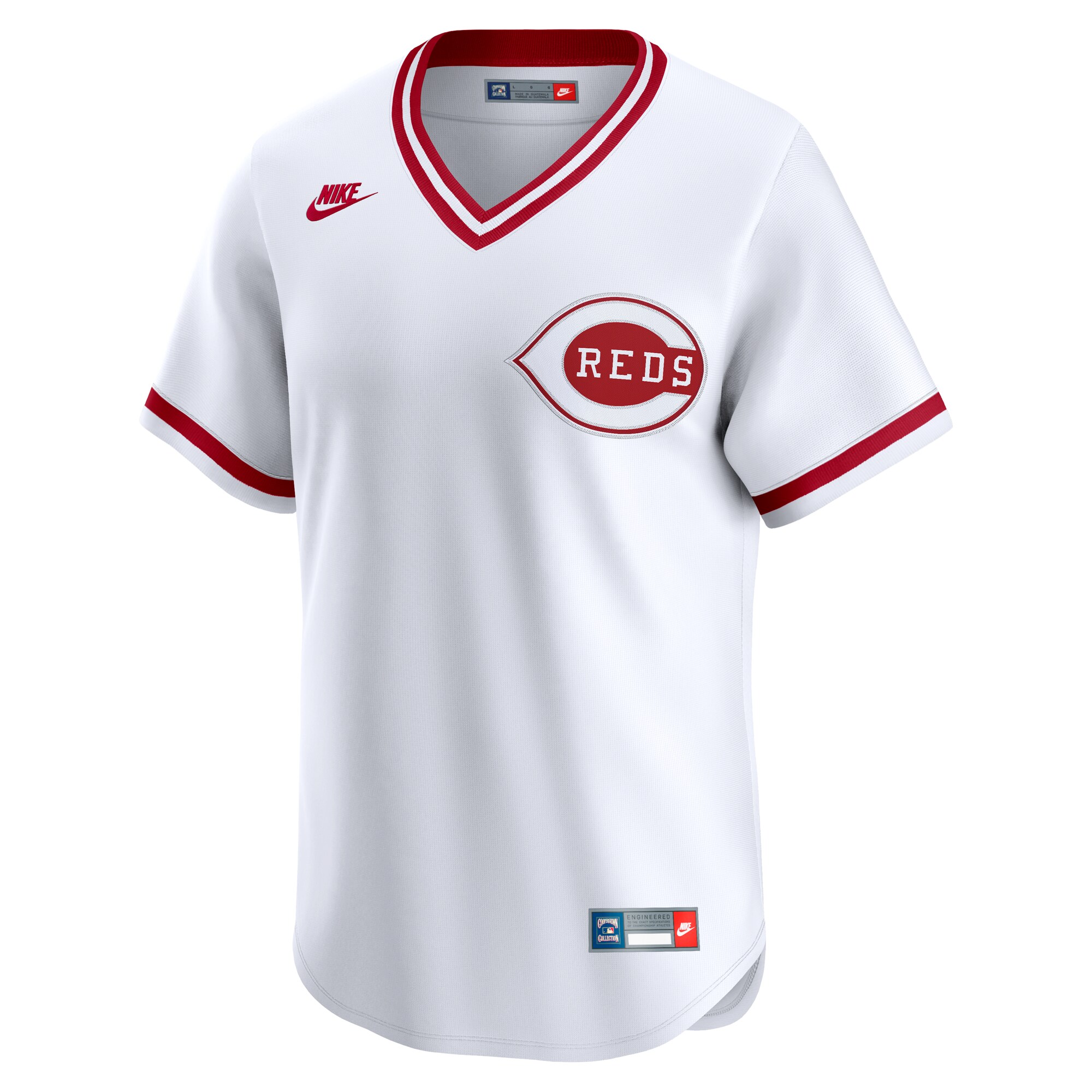 Cincinnati Reds Nike Throwback Cooperstown Collection Limited Jersey – White