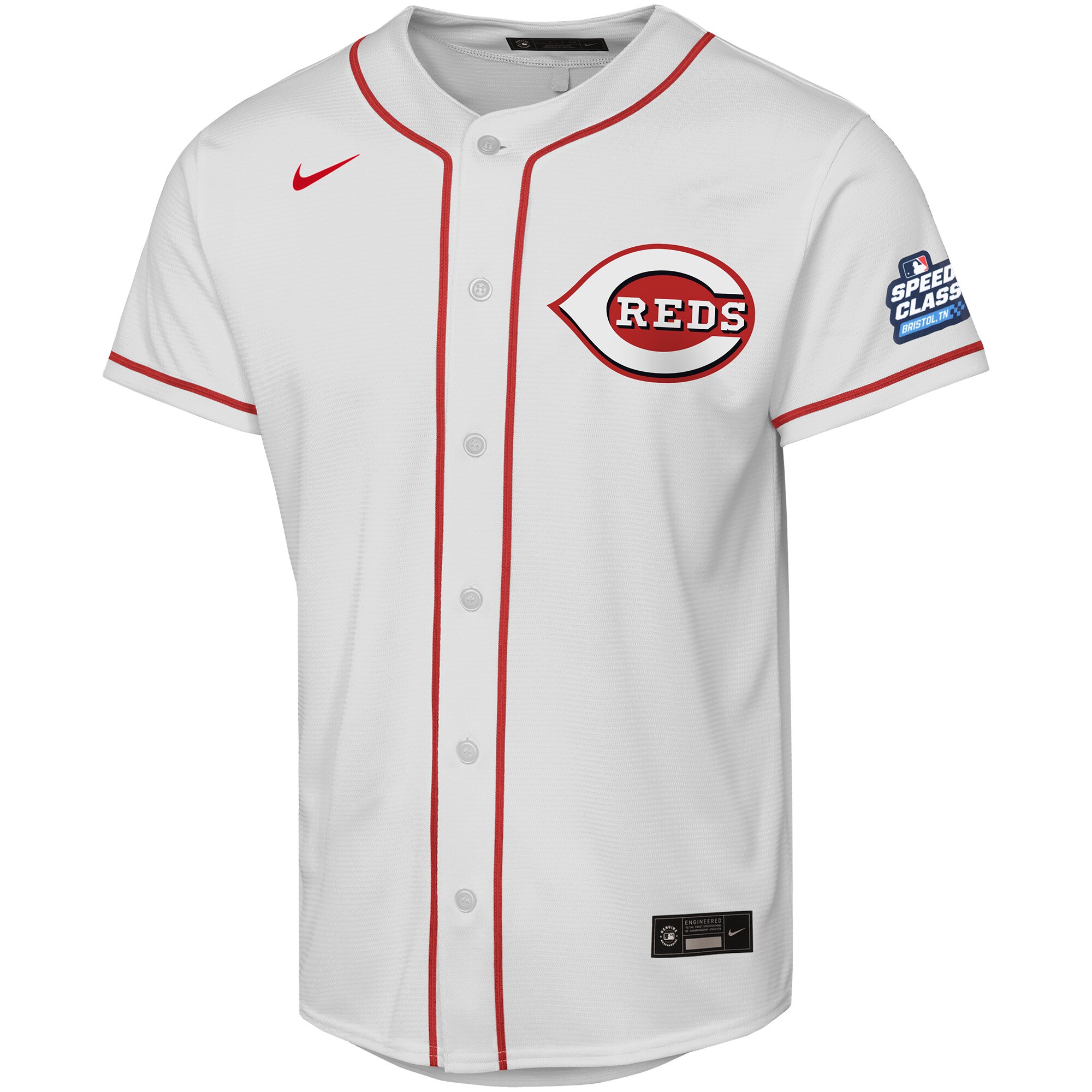 Cincinnati Reds Nike Youth 2025 MLB Speedway Classic Home Replica Team Jersey – White