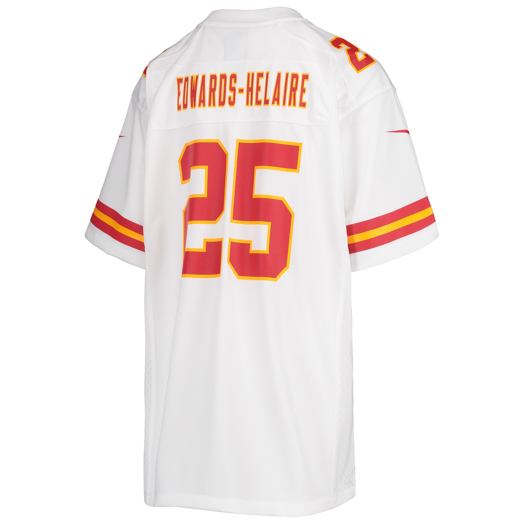 Clyde Edwards-Helaire Kansas City Chiefs Nike Youth Game Jersey – White Clowdercats