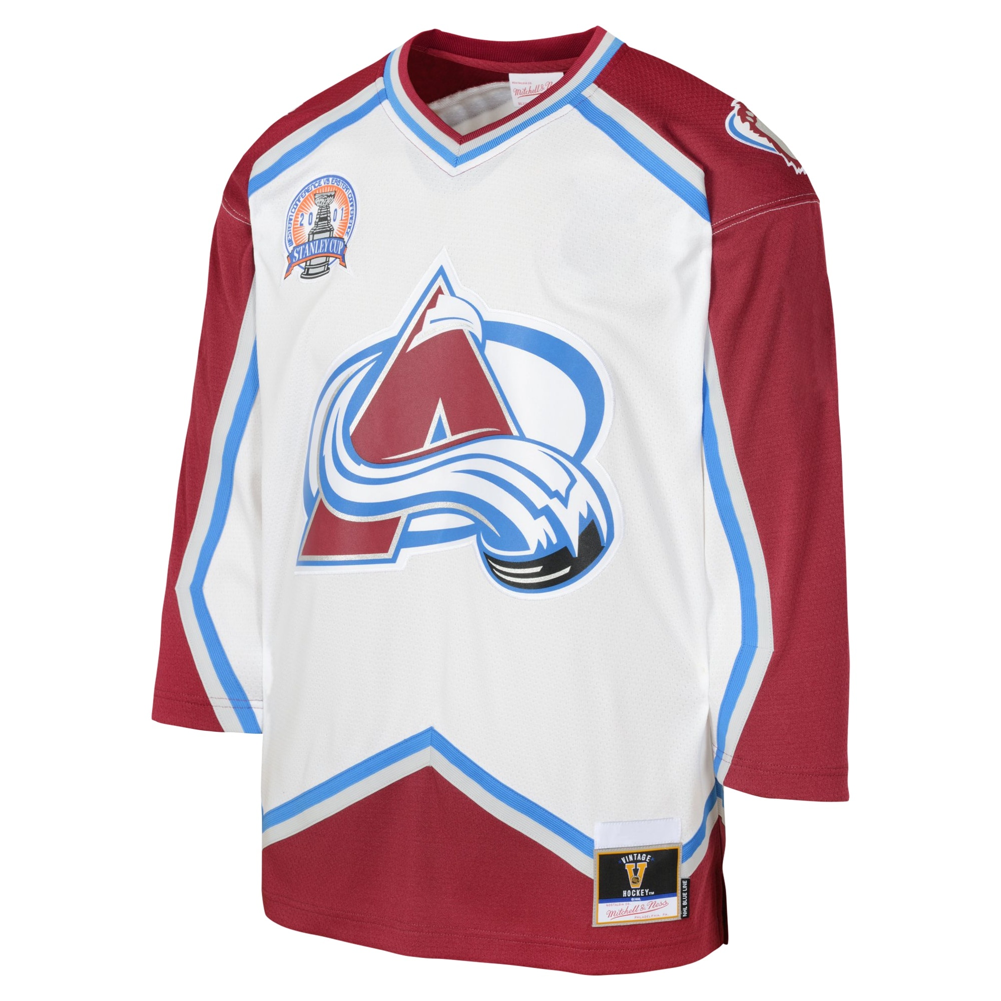Colorado Avalanche Mitchell & Ness Youth 2000 Blue Line Player Jersey – Blue Clowdercats