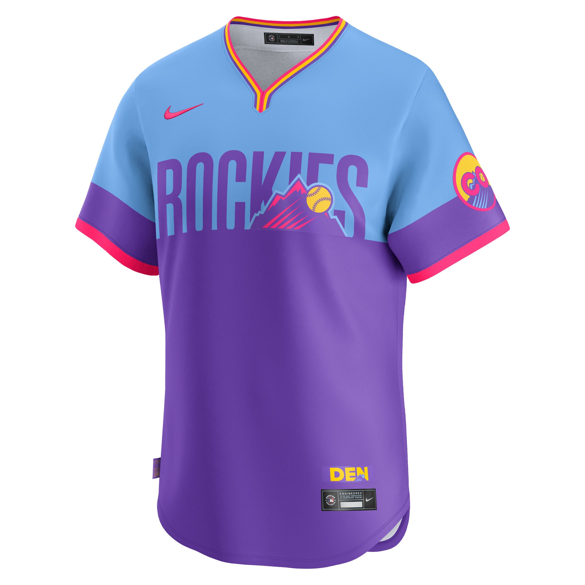 Colorado Rockies Nike 2025 City Connect Limited Jersey – Purple/Light Blue