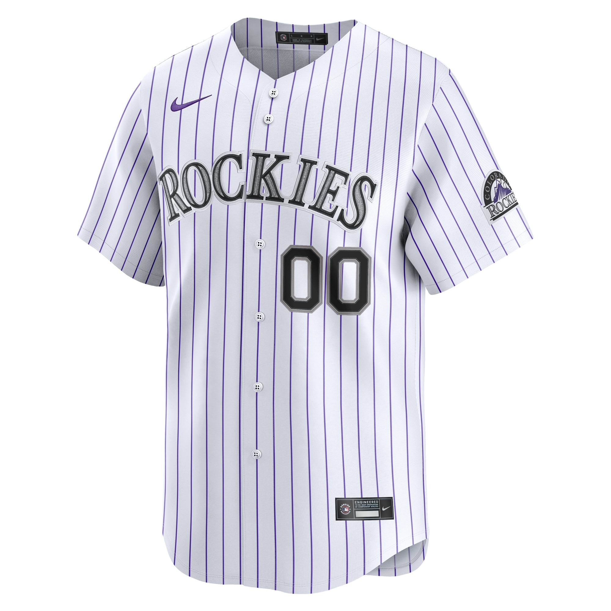 Colorado Rockies Nike Home Limited Custom Jersey – White