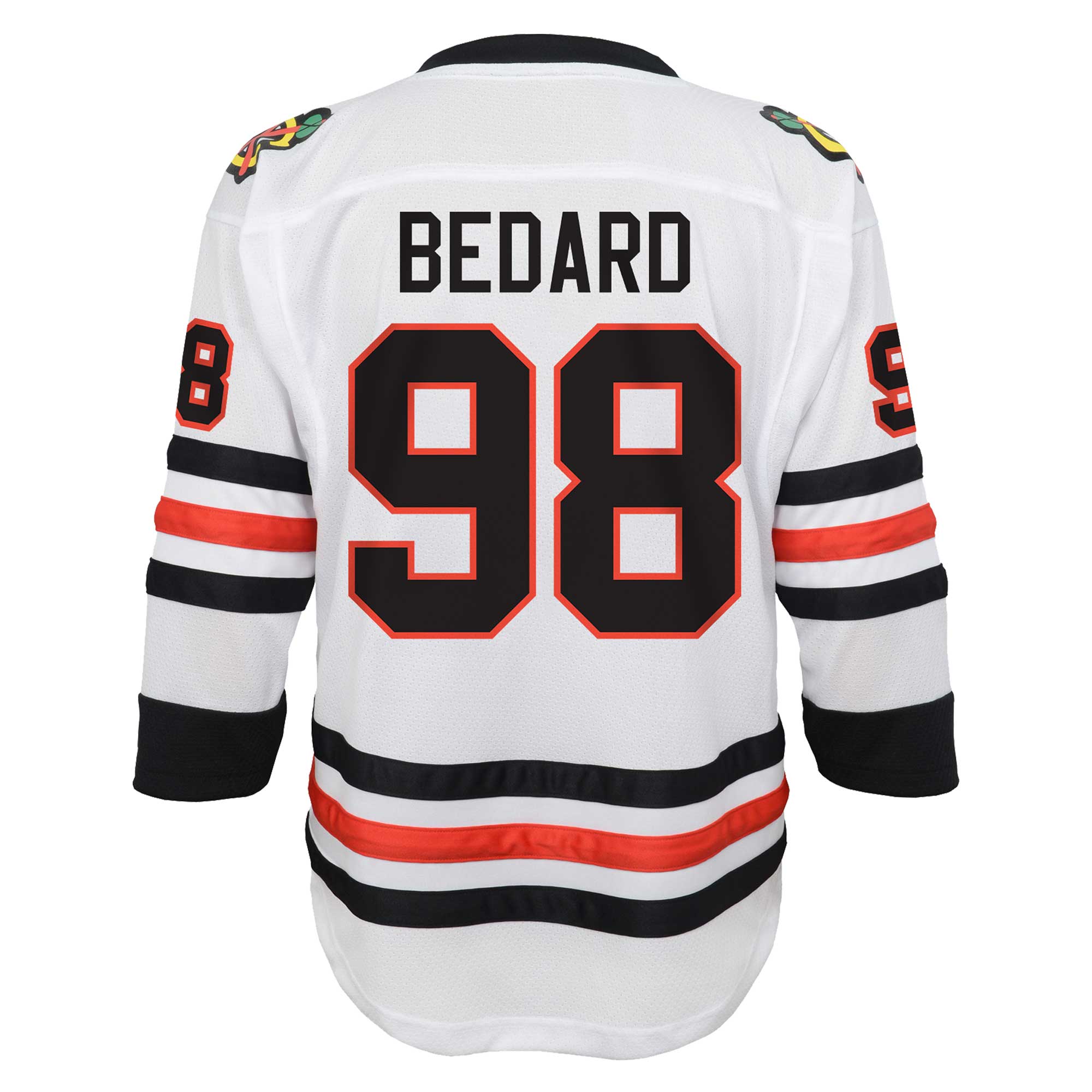Connor Bedard Chicago Blackhawks Youth Away Replica Player Jersey – White Clowdercats