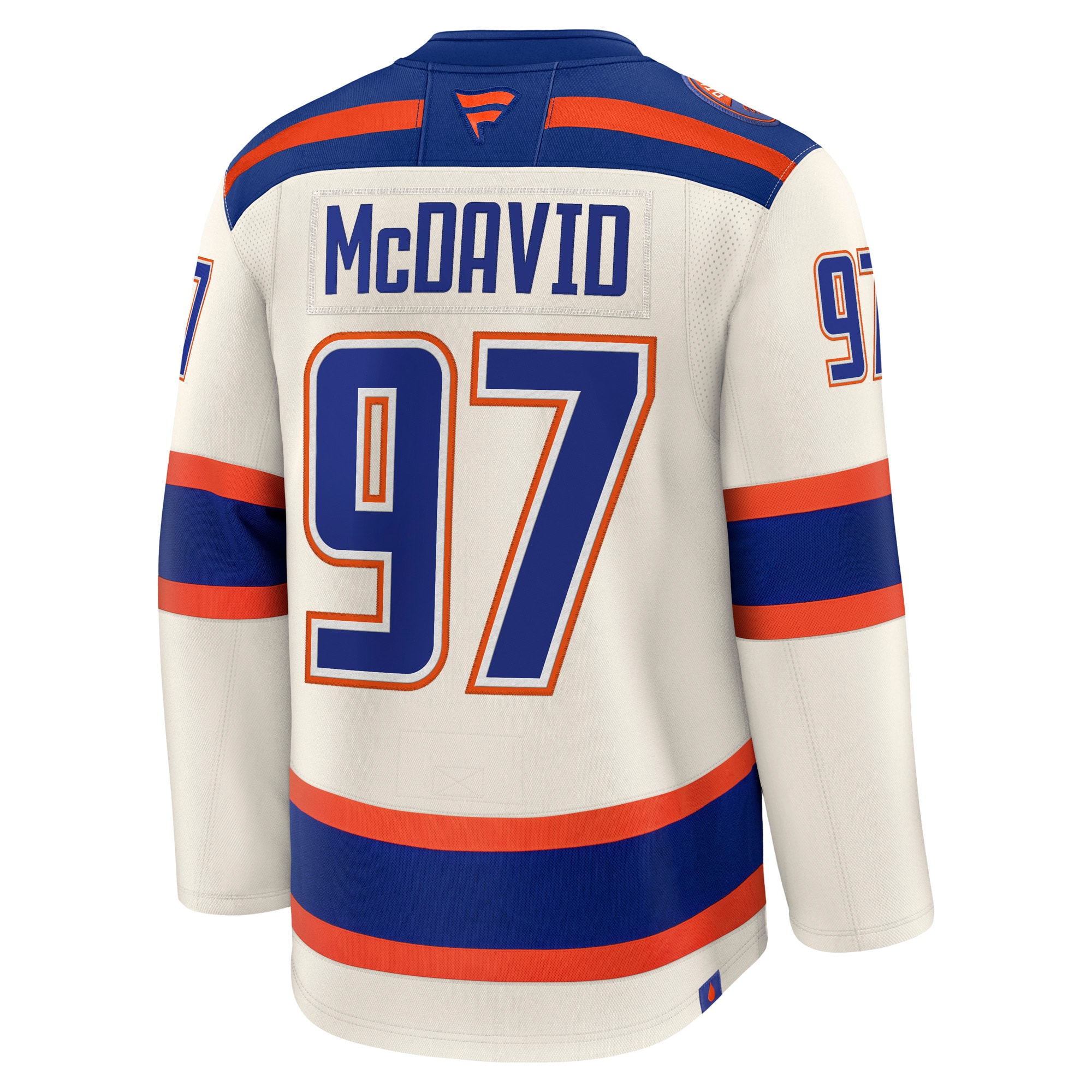 Connor McDavid Edmonton Oilers Fanatics Alternate Premium Jersey – Light Beige Clowdercats