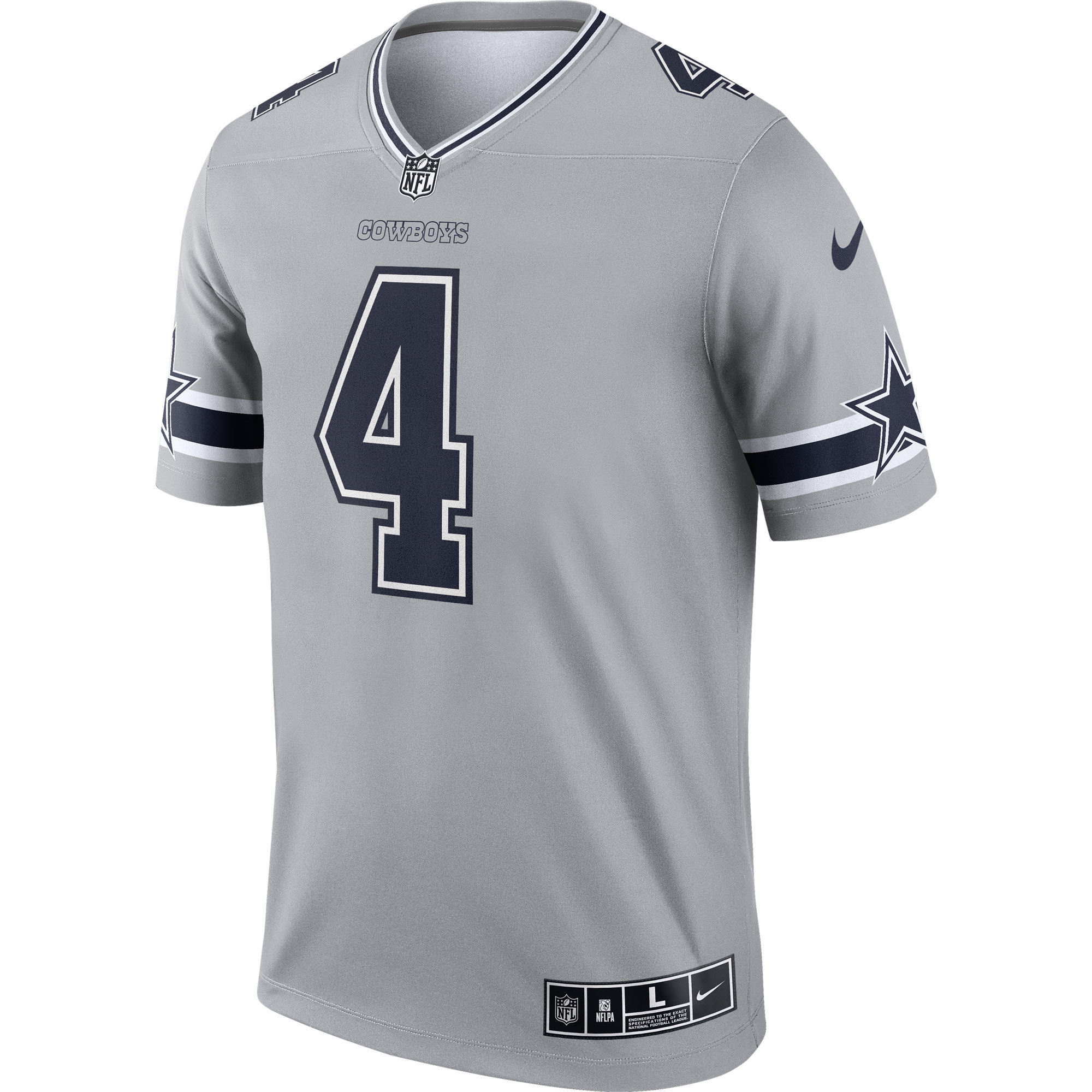 Dak Prescott Dallas Cowboys Nike Inverted Legend Player Performance Top – Gray Clowdercats
