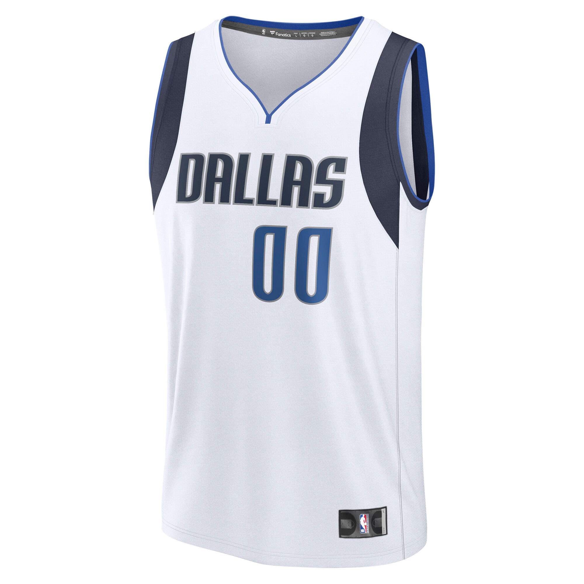 Dallas Mavericks Fanatics Fast Break Custom Jersey – Association Edition – White Clowdercats