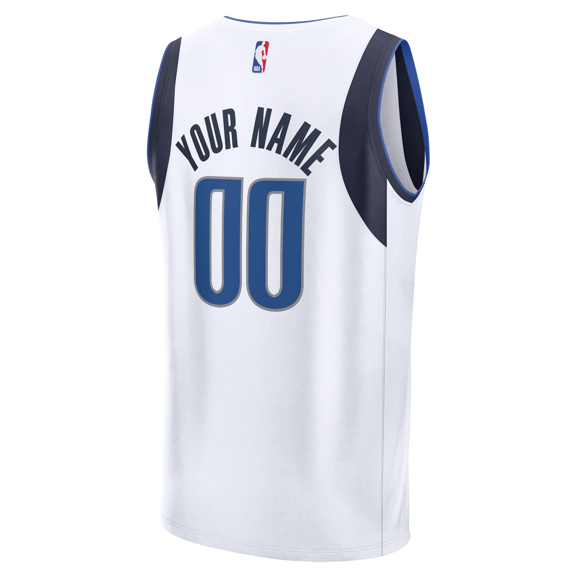 Dallas Mavericks Fanatics Fast Break Custom Jersey – Association Edition – White Clowdercats