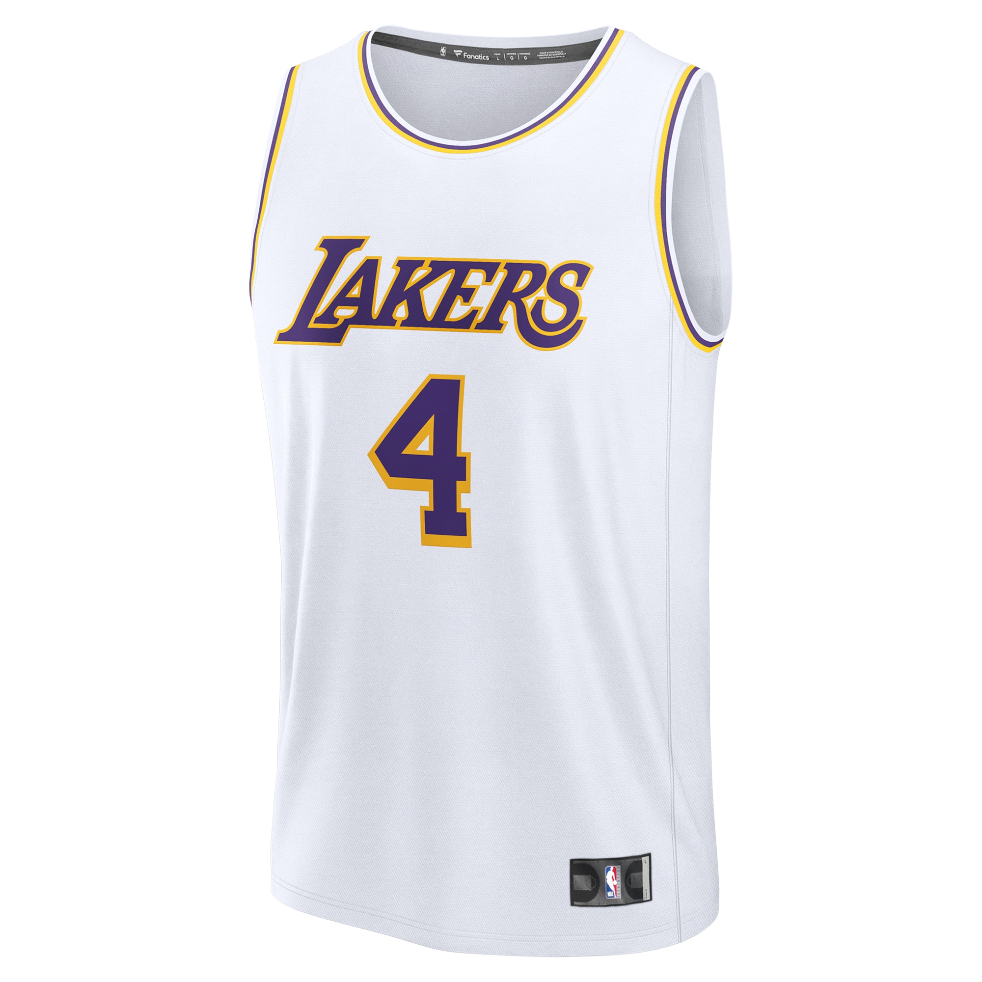 Dalton Knecht Los Angeles Lakers Fanatics Fast Break Replica Player Jersey – Association Edition – White Clowdercats