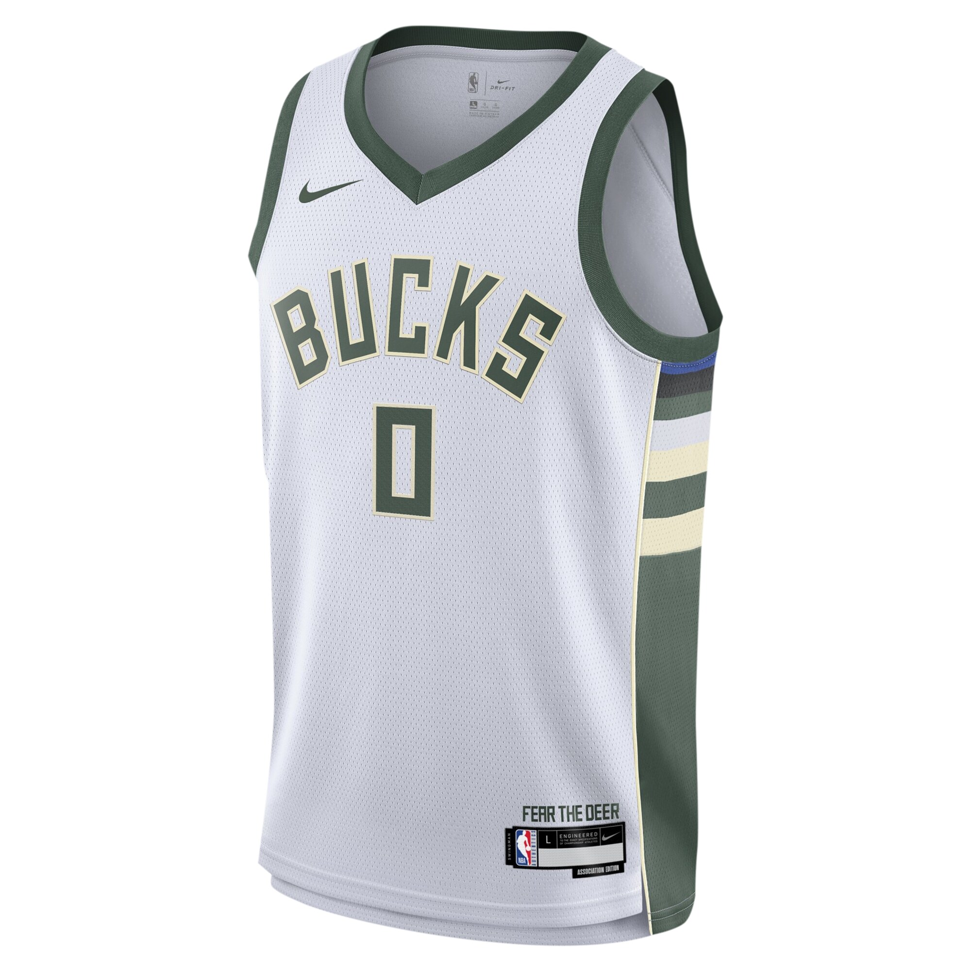 Damian Lillard Milwaukee Bucks Nike Youth Swingman Jersey – Association Edition – White Clowdercats