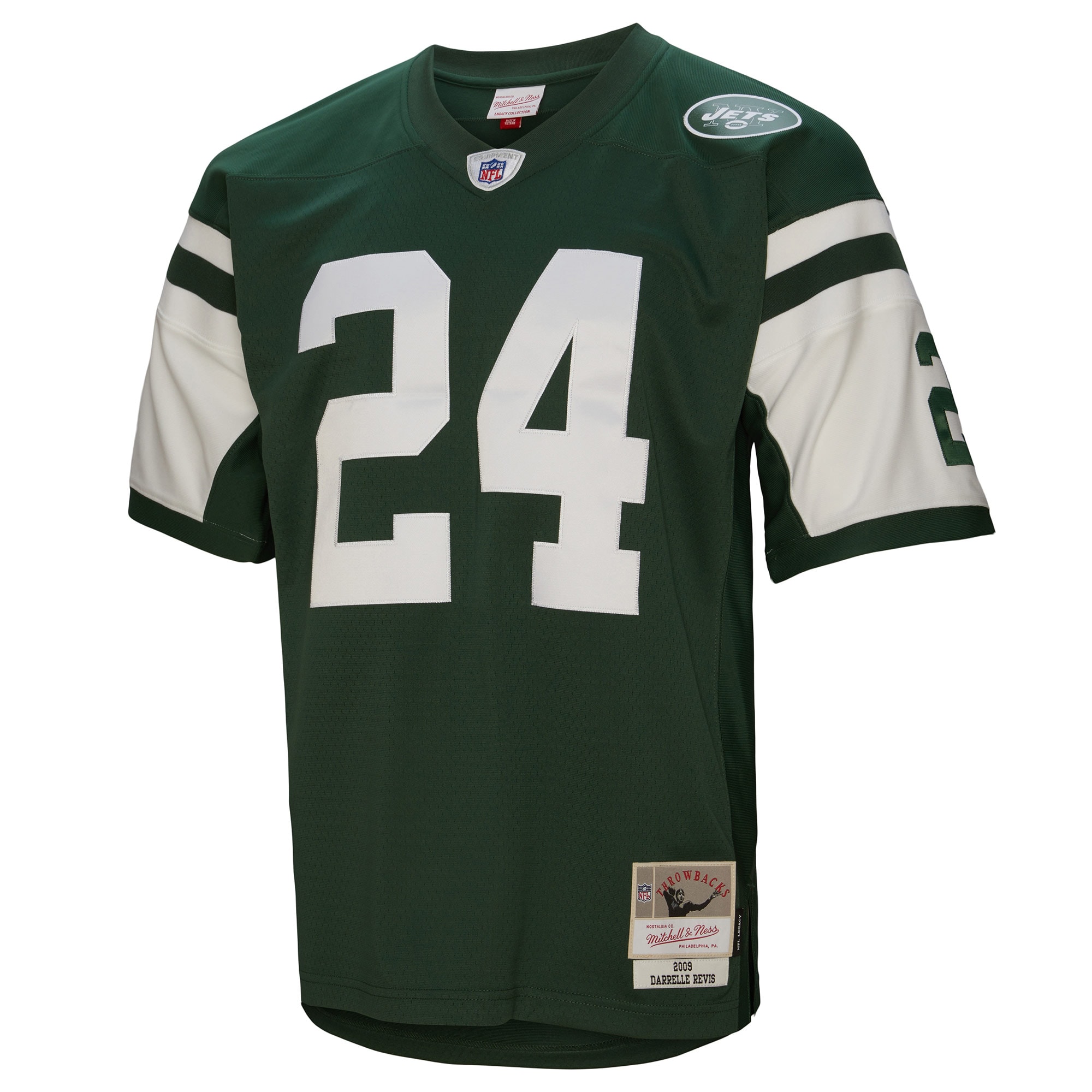 Darrelle Revis New York Jets Mitchell & Ness Legacy Replica Jersey – Green Clowdercats