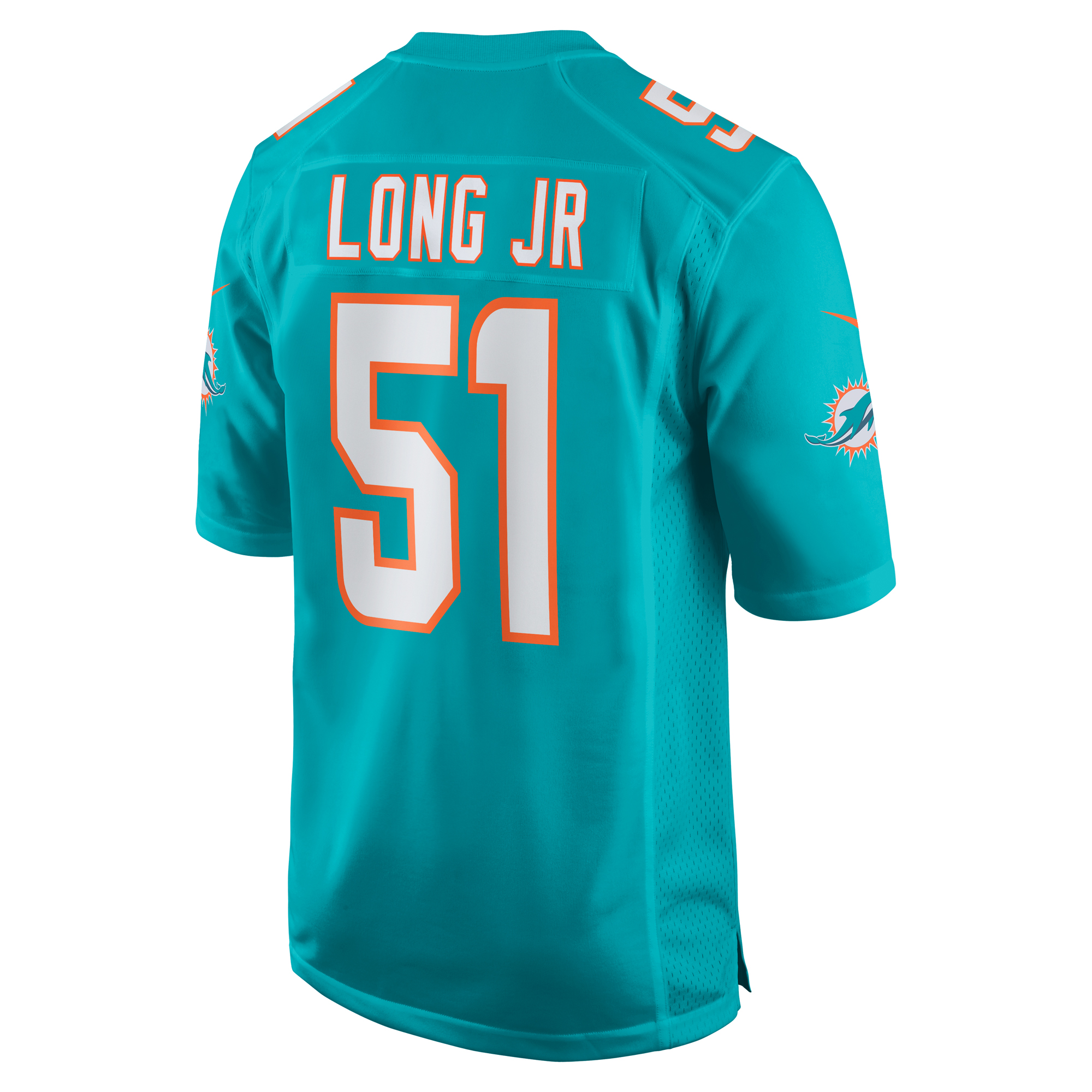 David Long Jr. Miami Dolphins Nike Game Jersey – Aqua Clowdercats