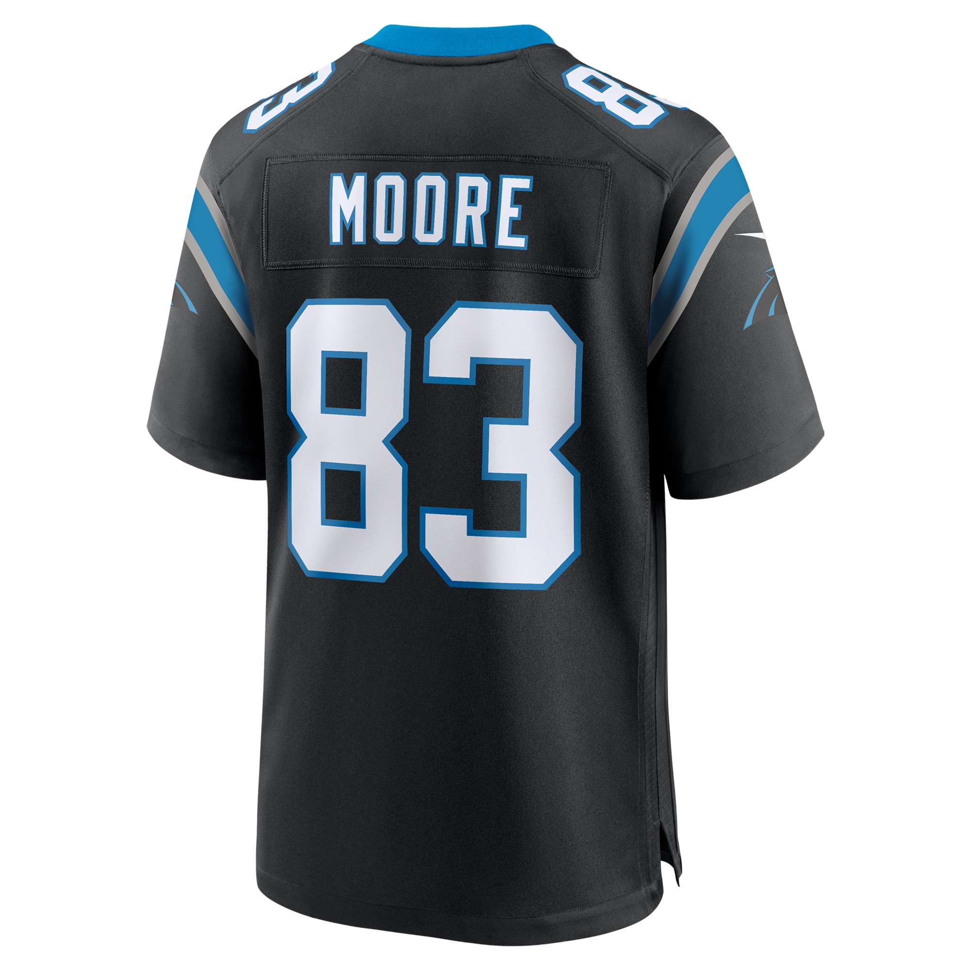 David Moore Carolina Panthers Nike Game Jersey – Black Clowdercats