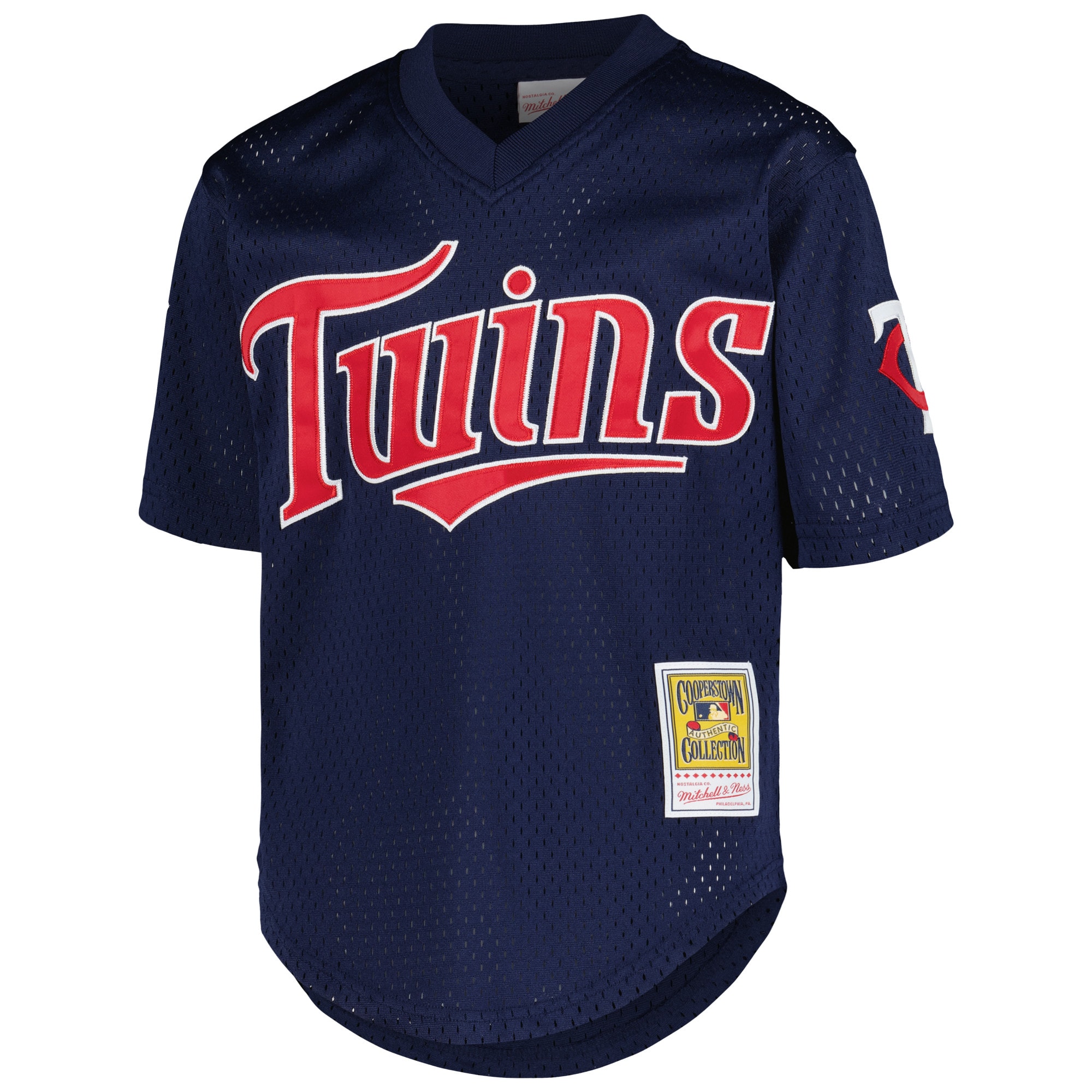 David Ortiz Minnesota Twins Mitchell & Ness Youth Cooperstown Collection Mesh Batting Practice Jersey – Navy