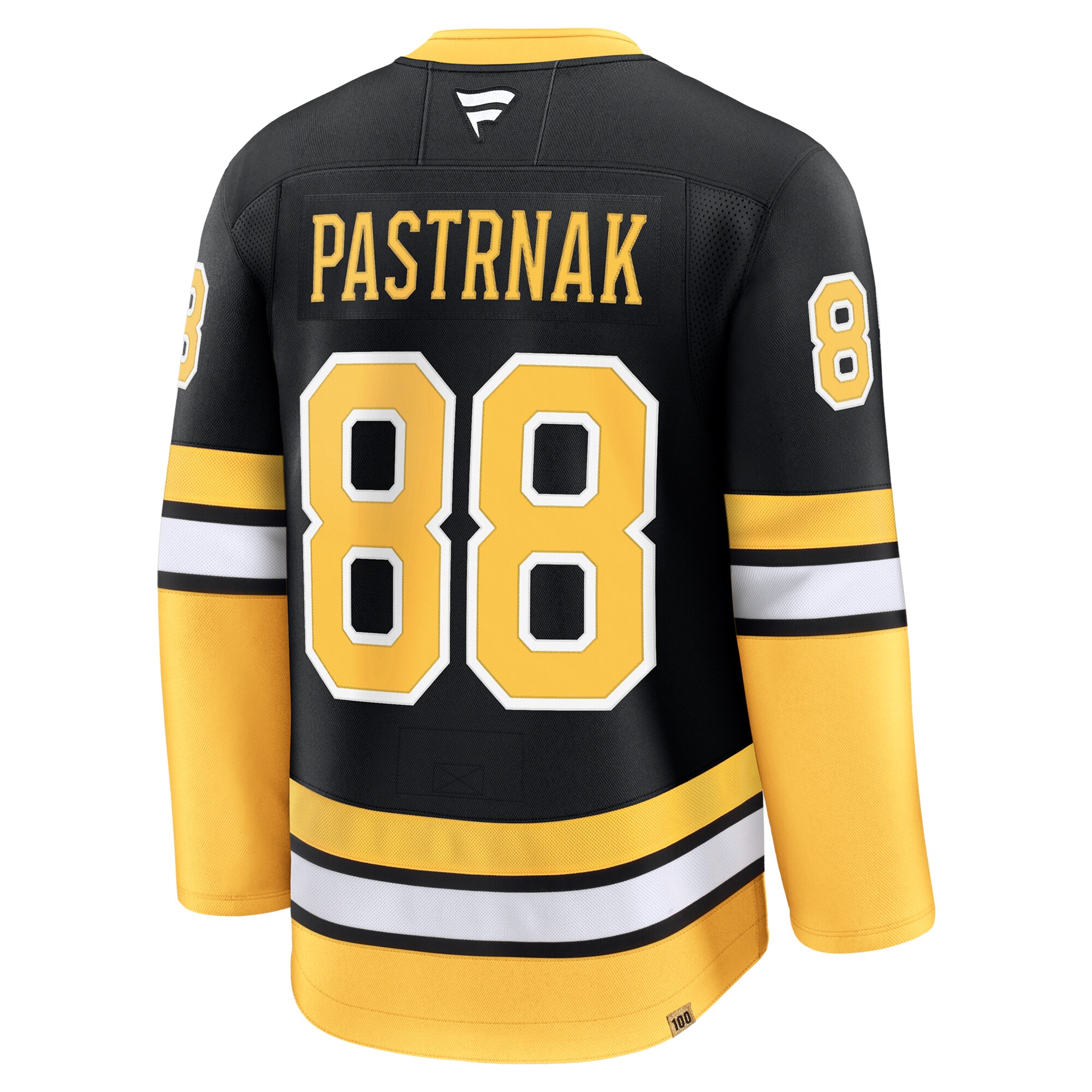 David Pastrnak Boston Bruins Fanatics Alternate 100th Anniversary Premium Jersey – Black Clowdercats