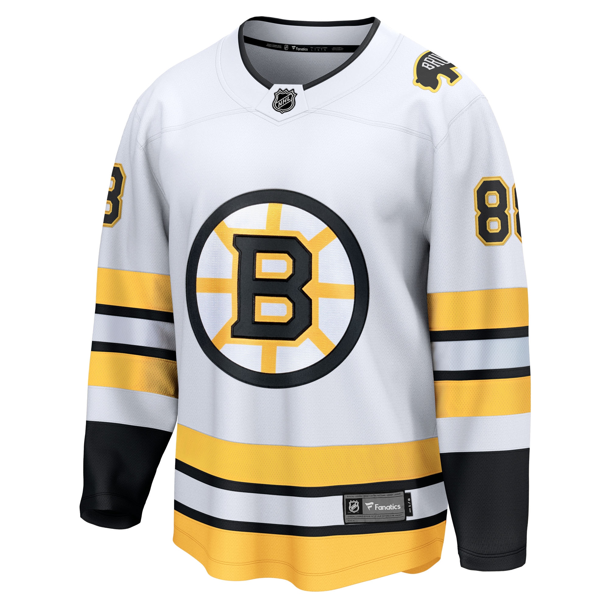 David Pastrnak Boston Bruins Fanatics Away Breakaway Player Jersey – White Clowdercats