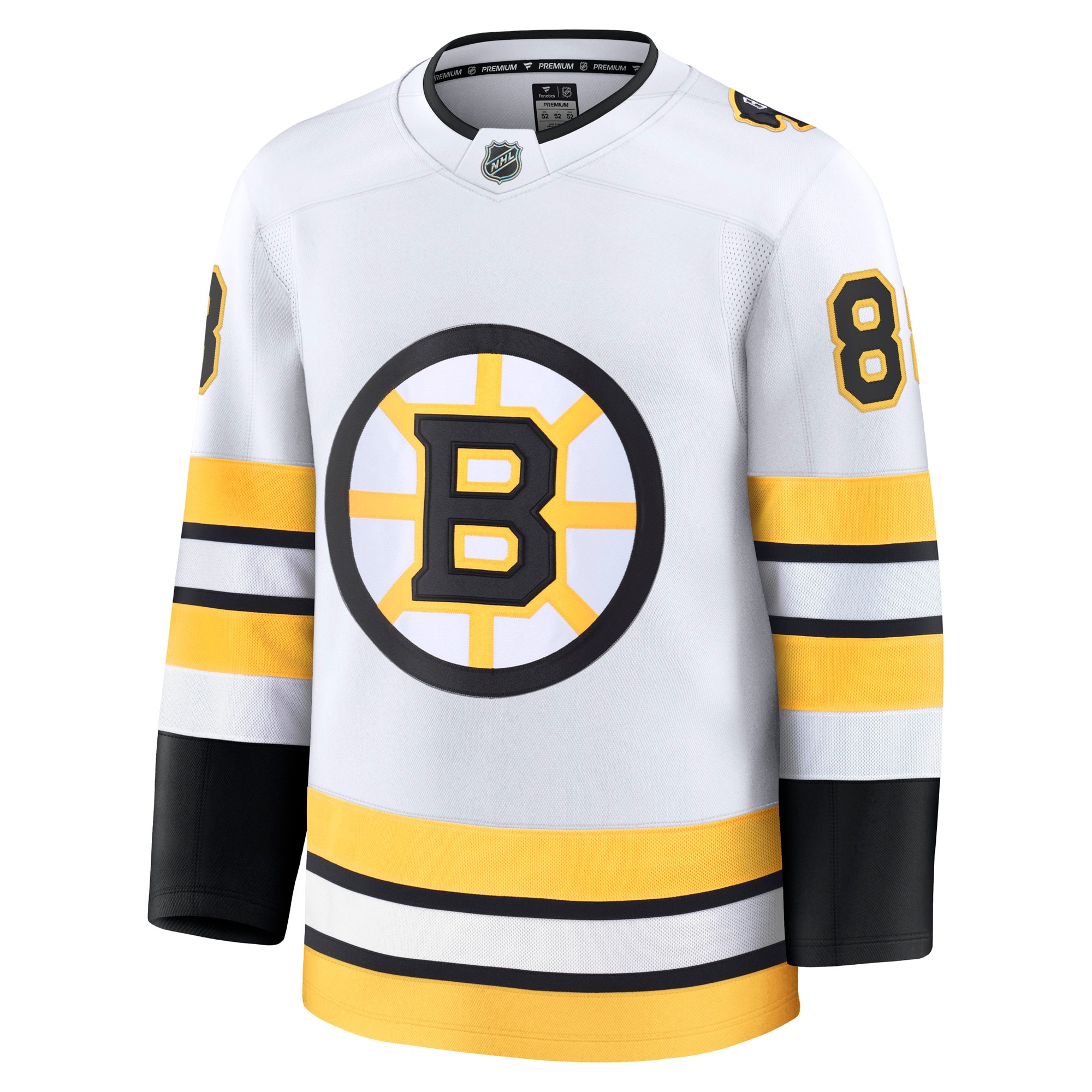 David Pastrnak Boston Bruins Fanatics Away Premium Player Jersey – White Clowdercats