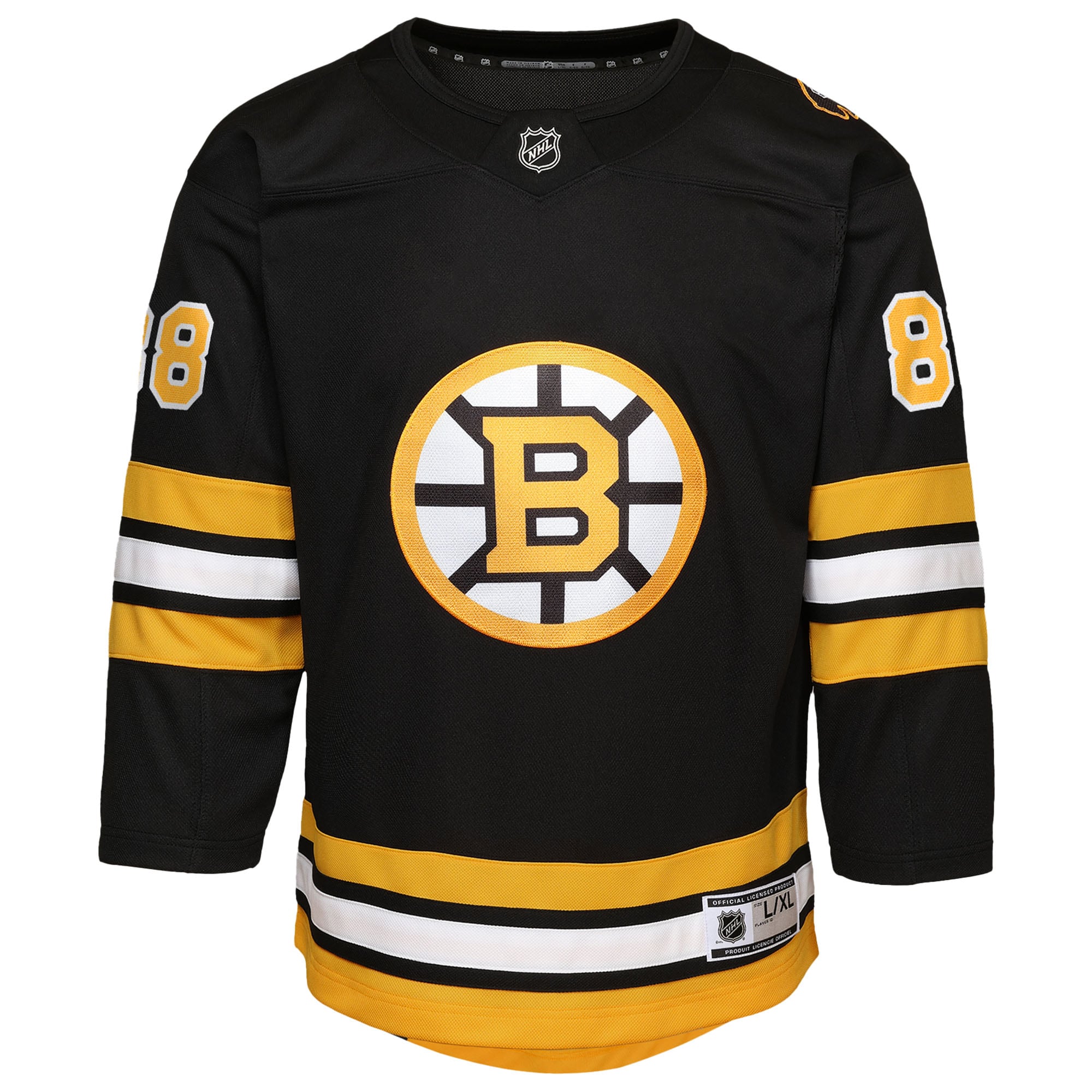 David Pastrnak Boston Bruins Youth Home Premier Player Jersey – Black Clowdercats