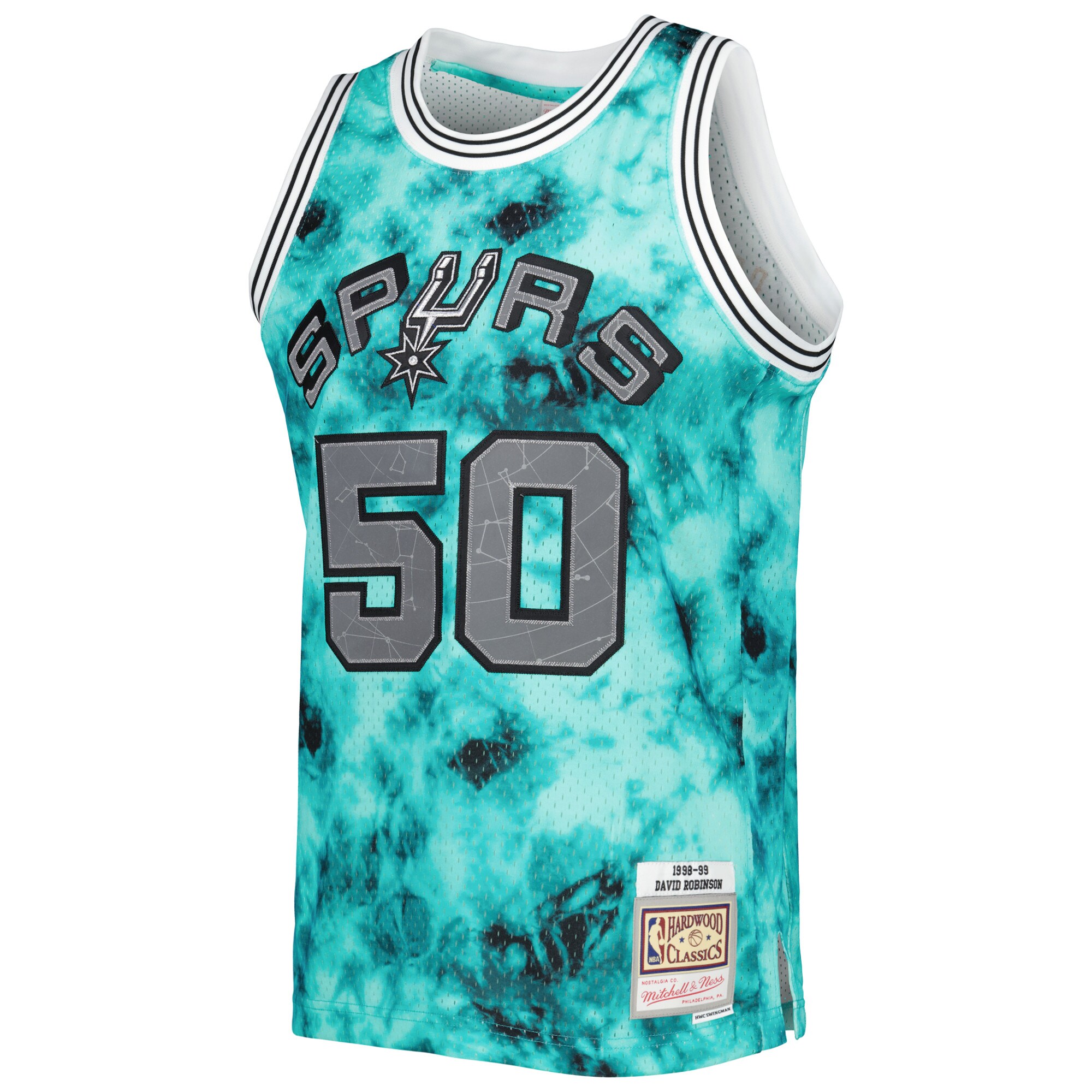 David Robinson San Antonio Spurs Mitchell & Ness 1998/99 Galaxy Swingman Jersey – Teal Clowdercats