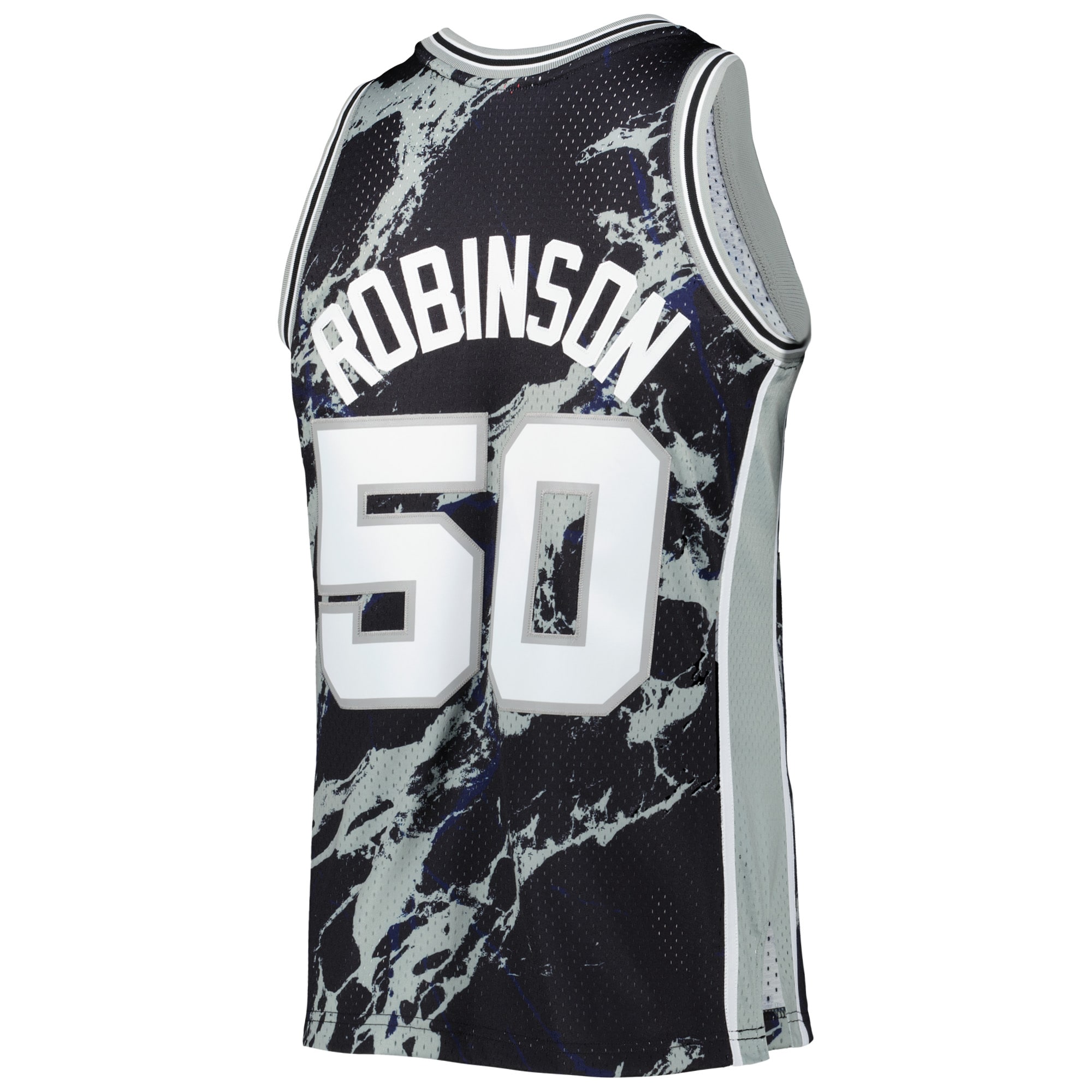 David Robinson San Antonio Spurs Mitchell & Ness 1998/99 Hardwood Classics Marble Swingman Jersey – Black Clowdercats