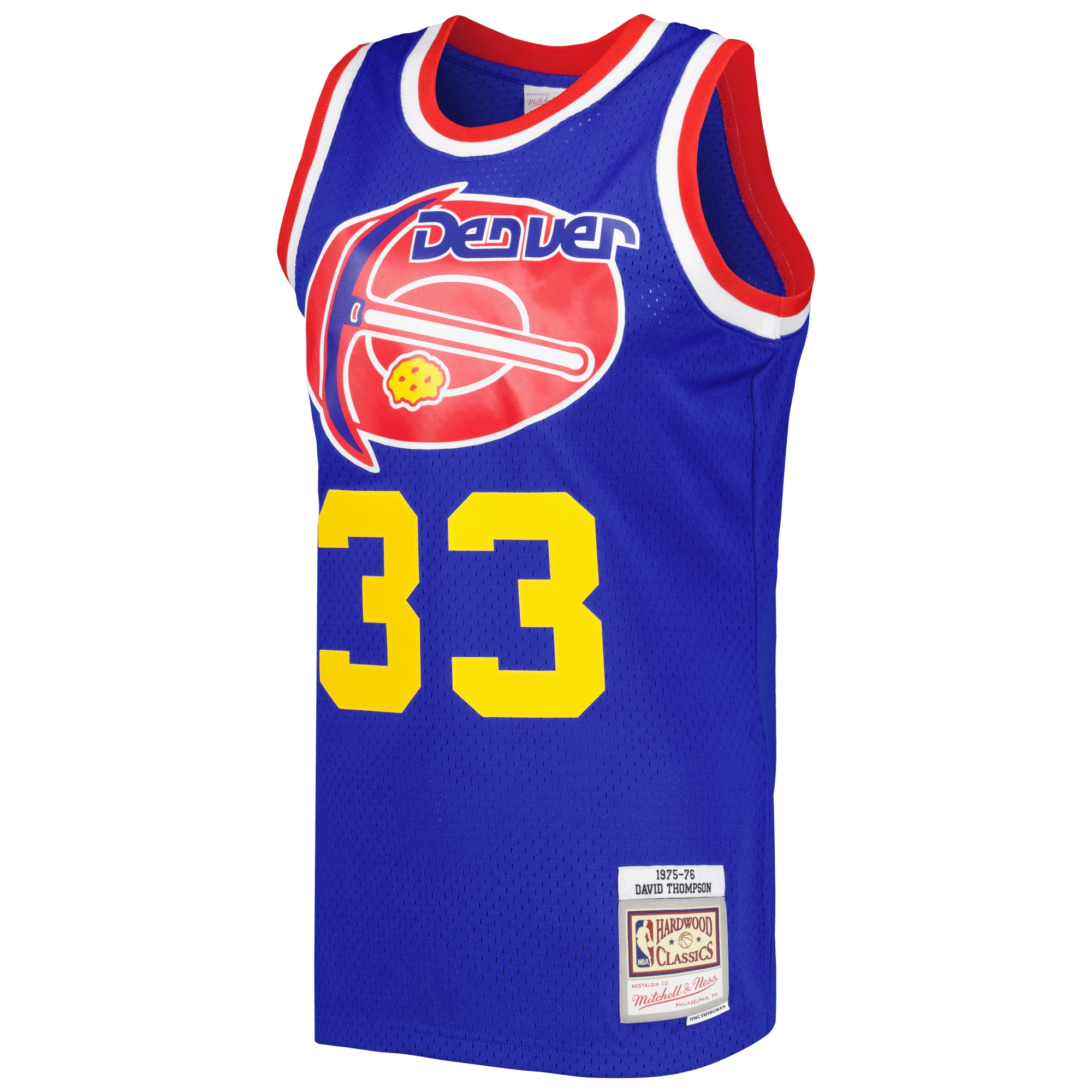 David Thompson Denver Nuggets Mitchell & Ness Hardwood Classics 1975/76 Swingman Jersey – Royal Clowdercats