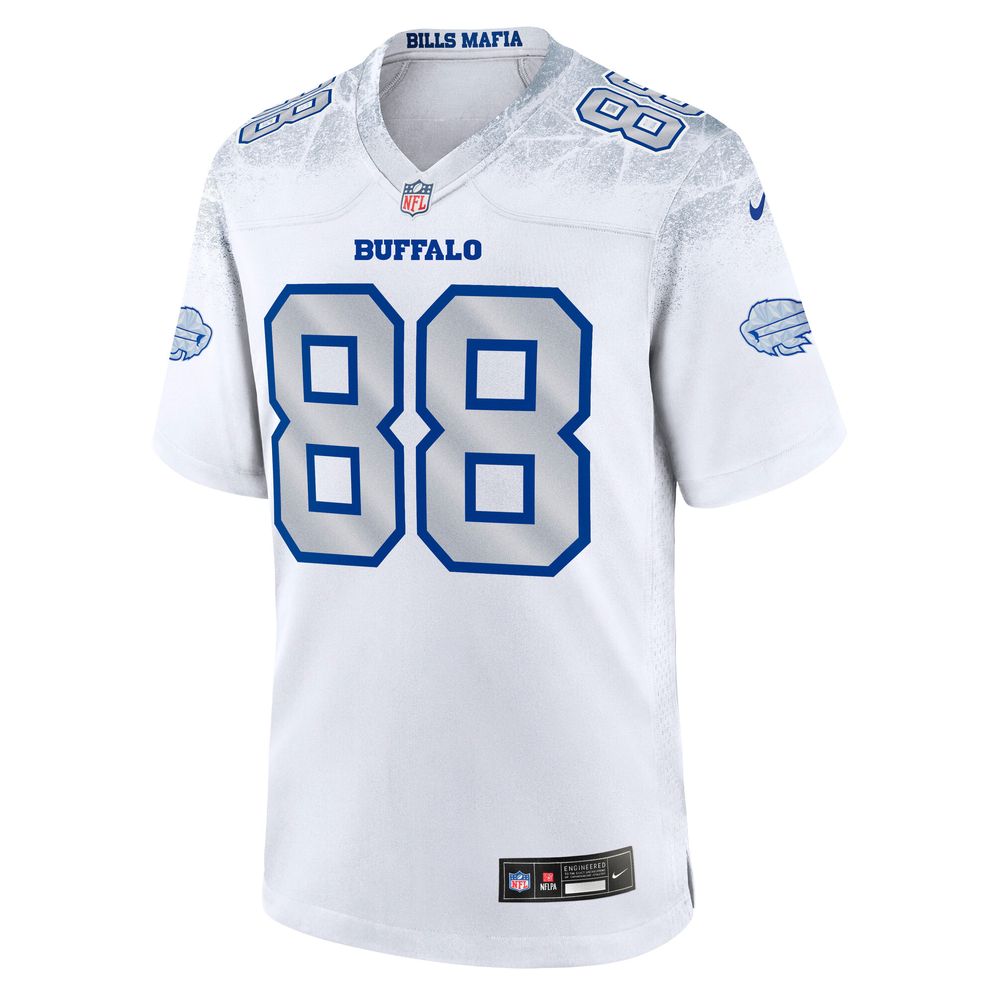 Dawson Knox Buffalo Bills Nike 2025 Rivalries Collection Game Jersey – White Clowdercats