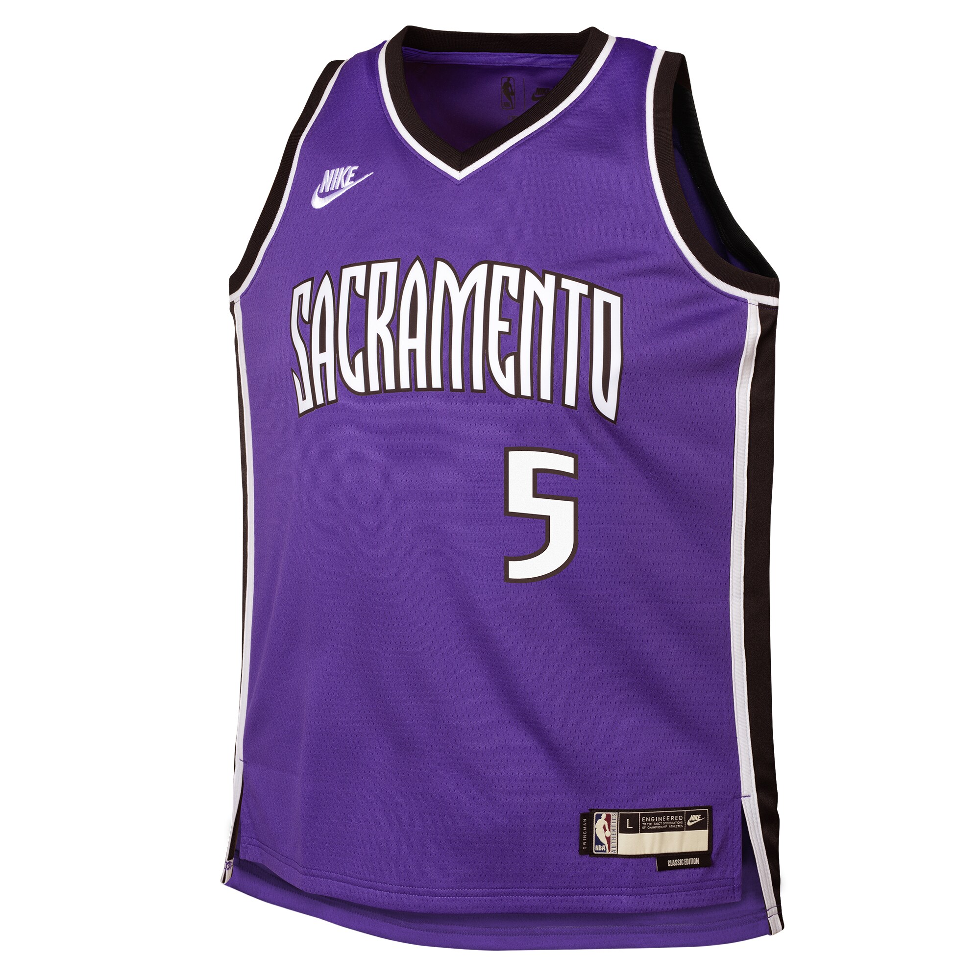 De’Aaron Fox Sacramento Kings Nike Youth 2024/25 Swingman Jersey – Purple – Classic Edition Clowdercats