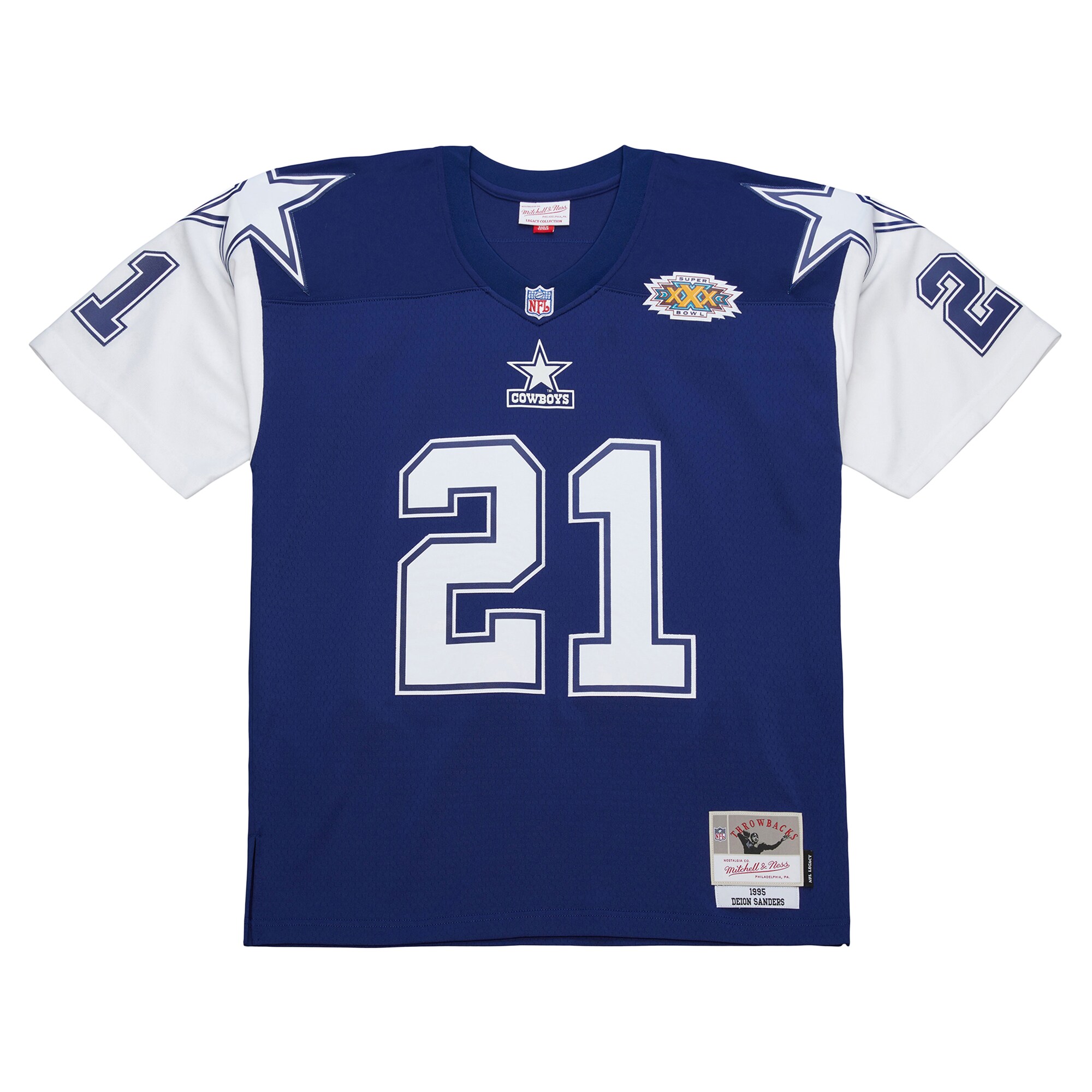 Deion Sanders Dallas Cowboys Mitchell & Ness 1995 Legacy Replica Jersey – Navy Clowdercats