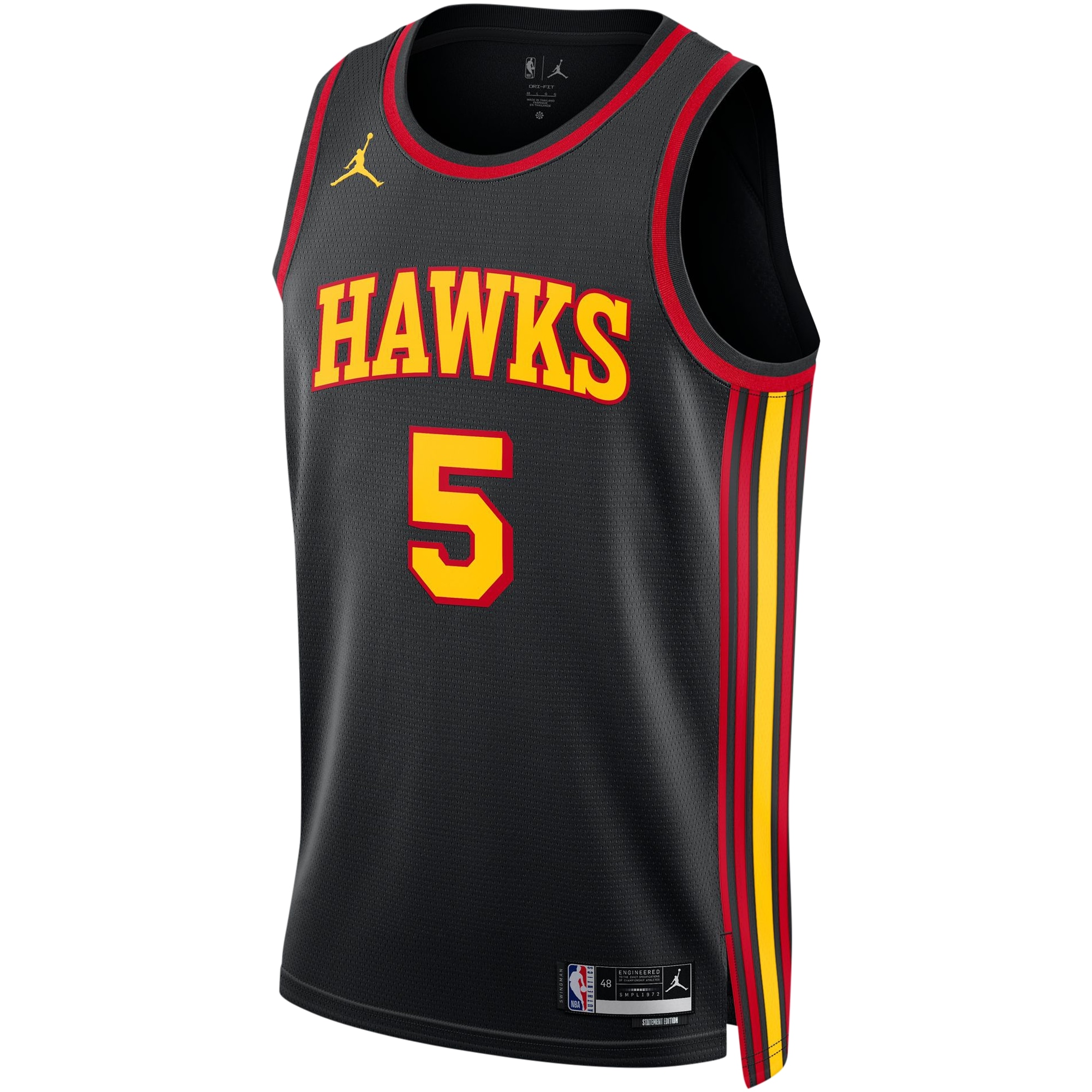 Dejounte Murray Atlanta Hawks Jordan Brand Unisex Swingman Jersey – Statement Edition – Black Clowdercats