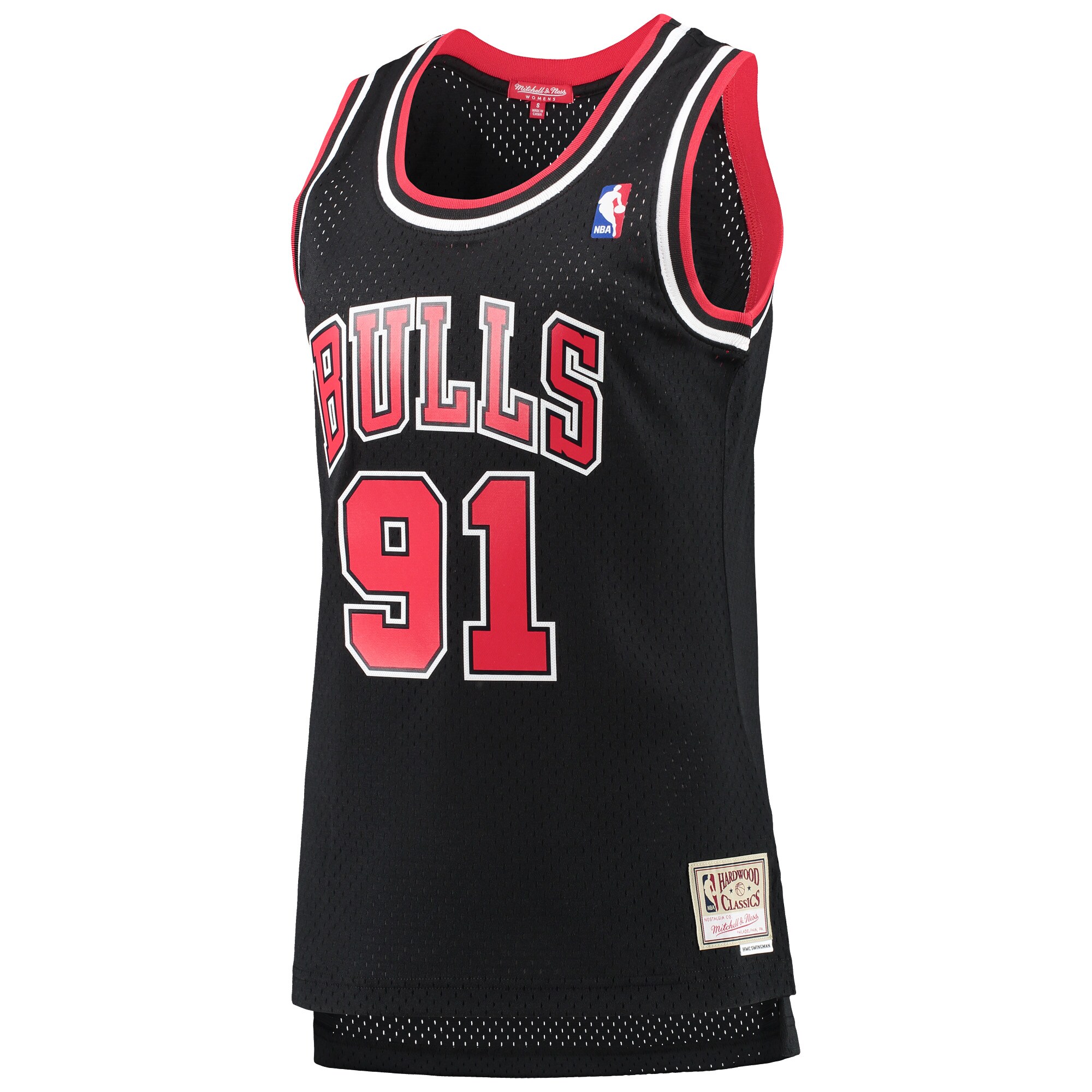 Dennis Rodman Chicago Bulls Mitchell & Ness Women’s Hardwood Classics Swingman Jersey – Black Clowdercats